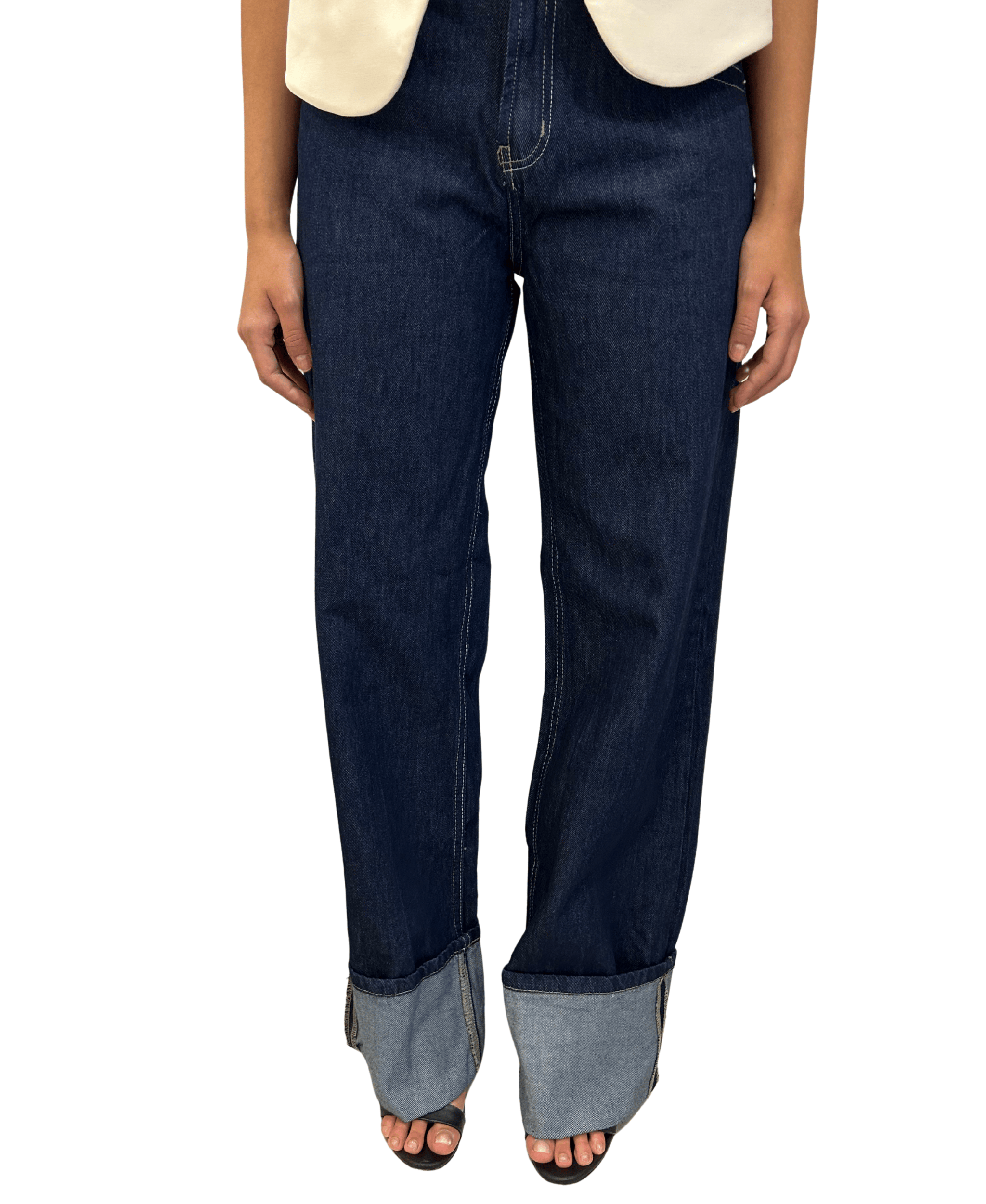 Reversed Edge Raw Jeans