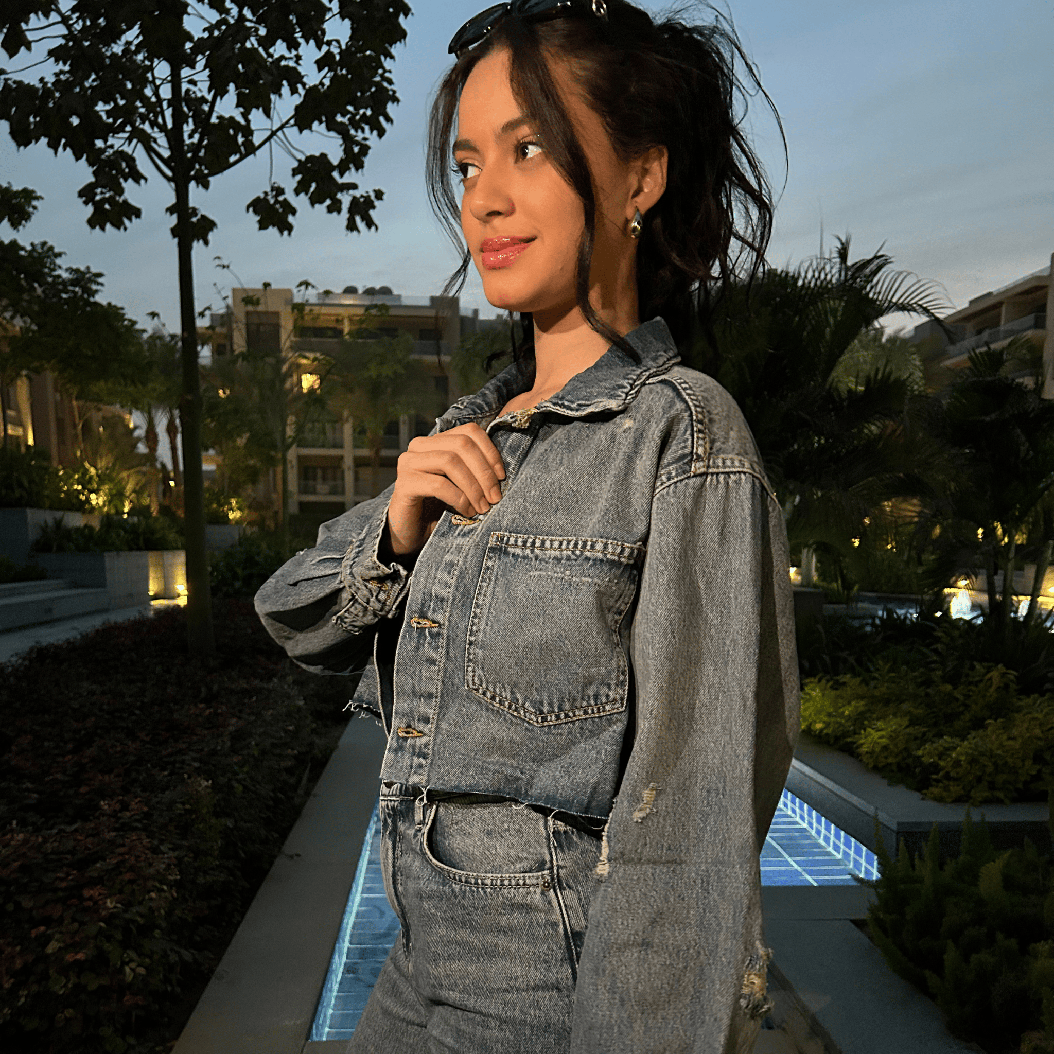 Essential Easy Fit Cropped Jacket (light)