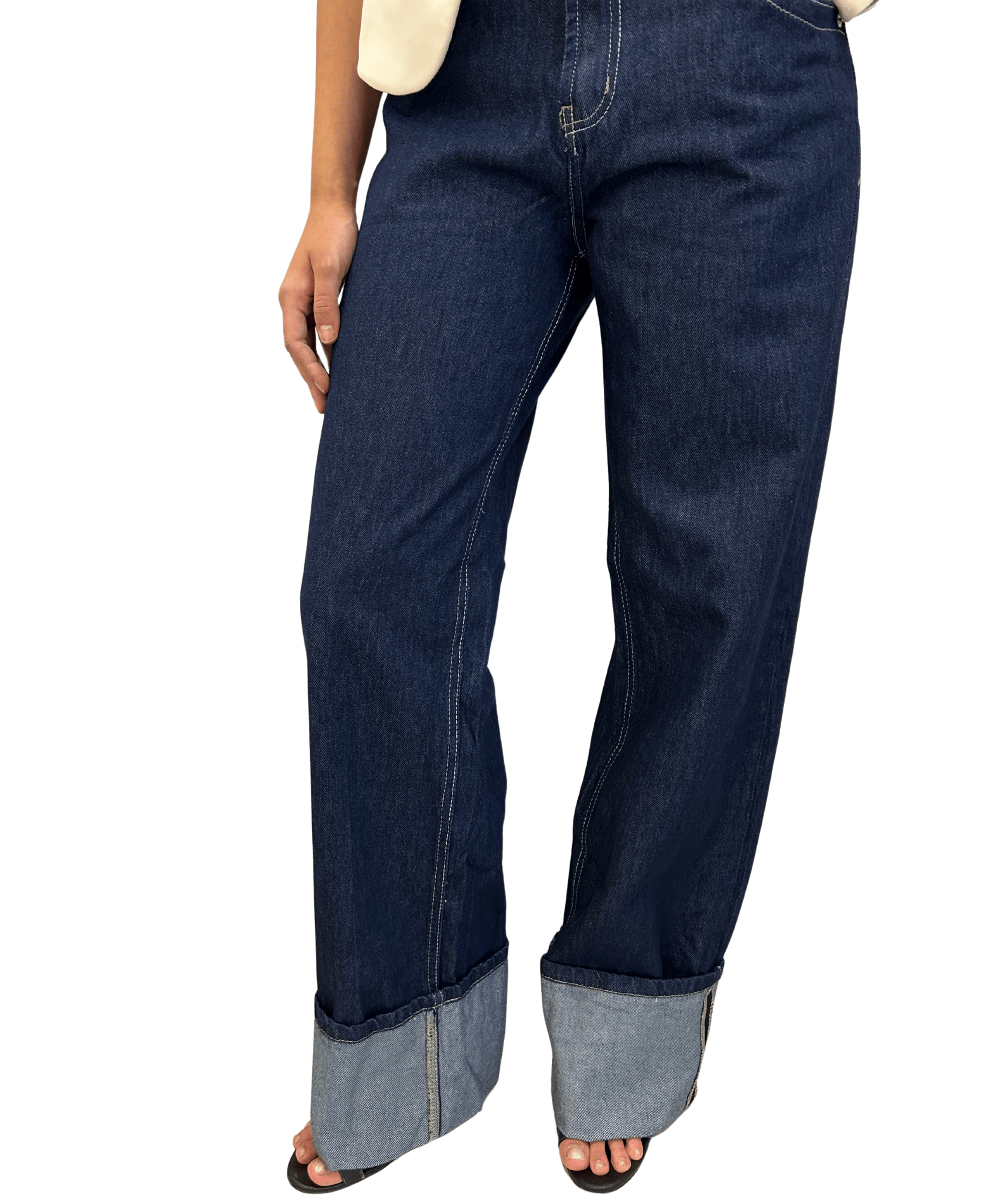 Reversed Edge Raw Jeans