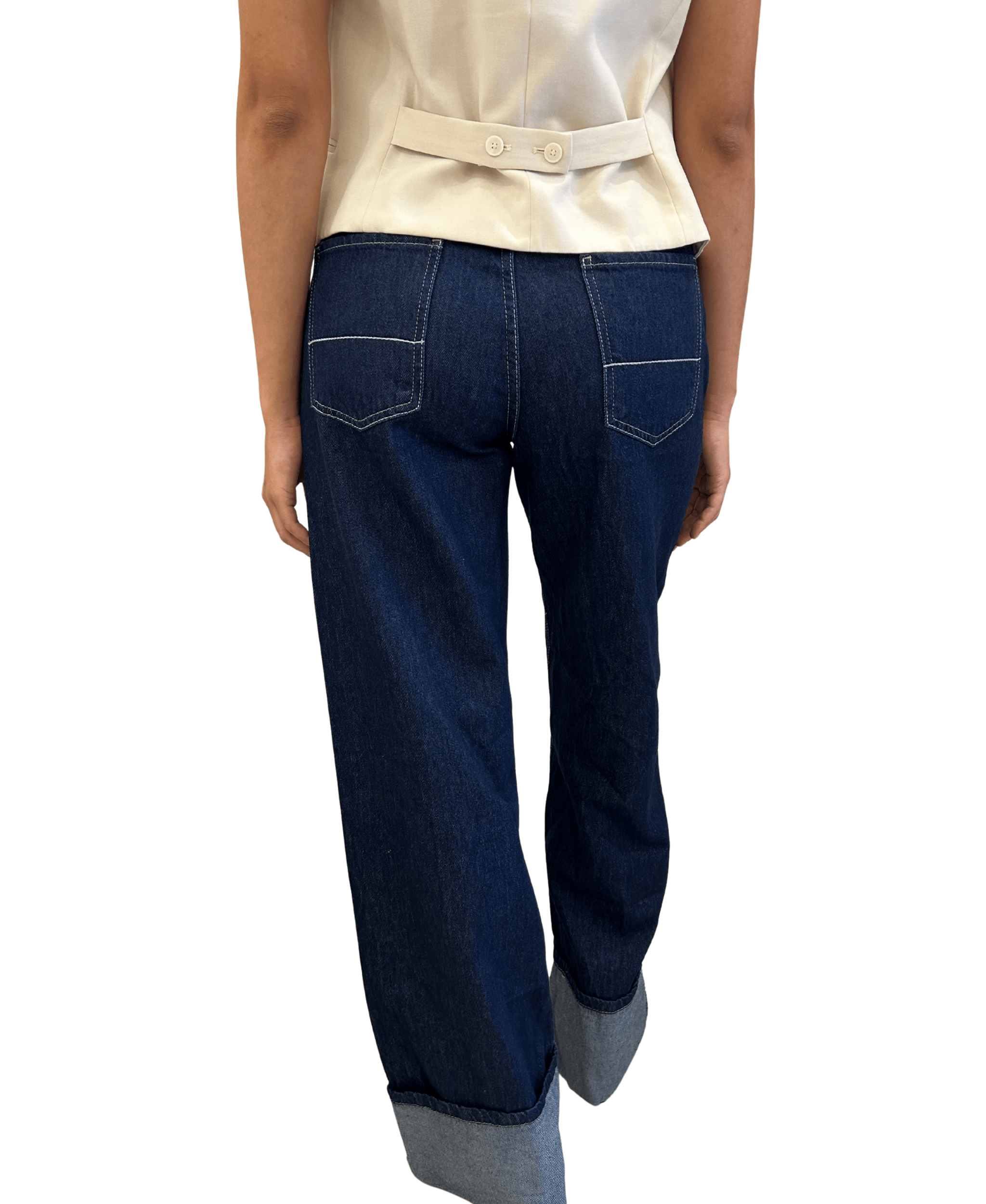 Reversed Edge Raw Jeans