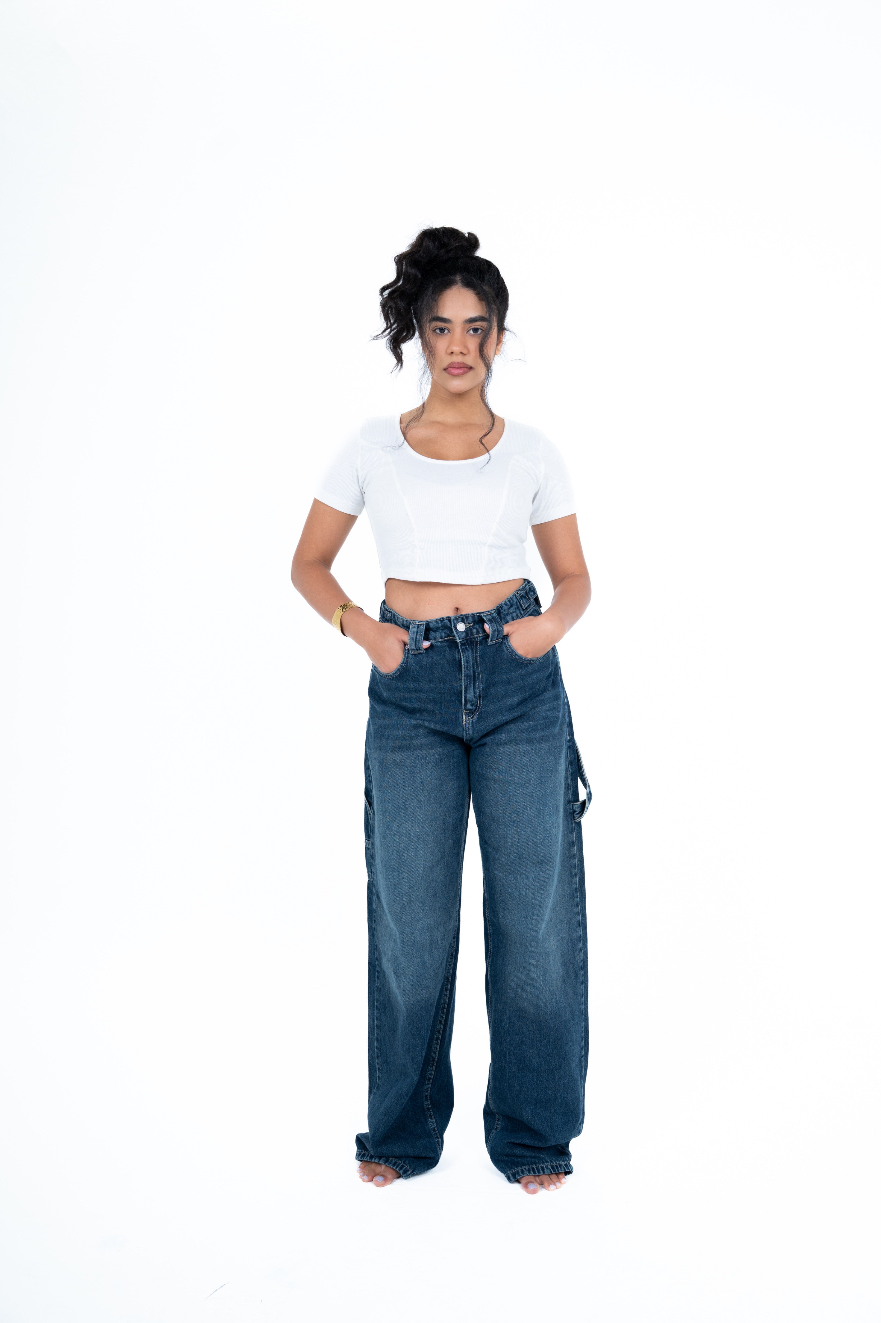 The new dark color skater jeans