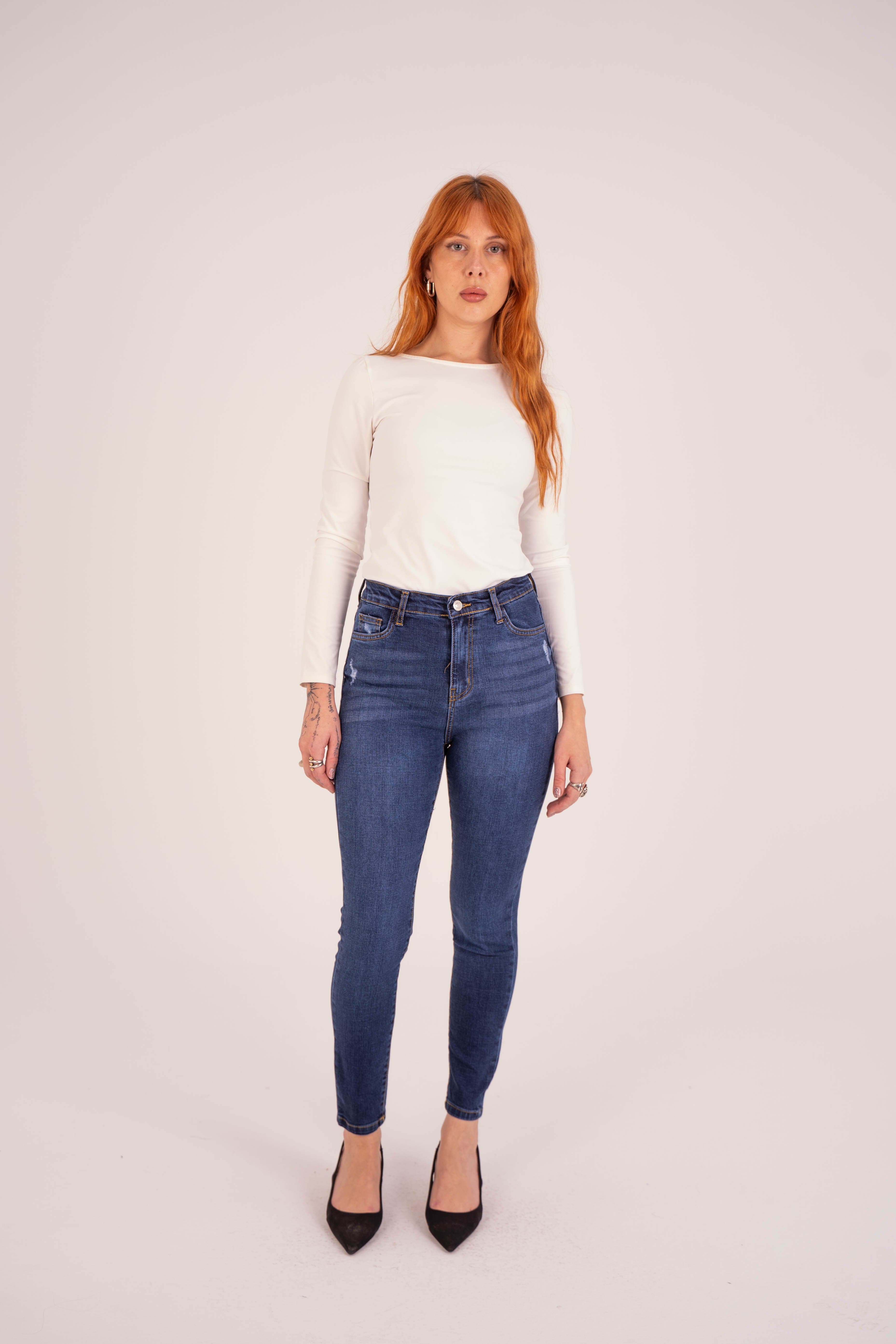 High Waist Super Skinny Dark Blue