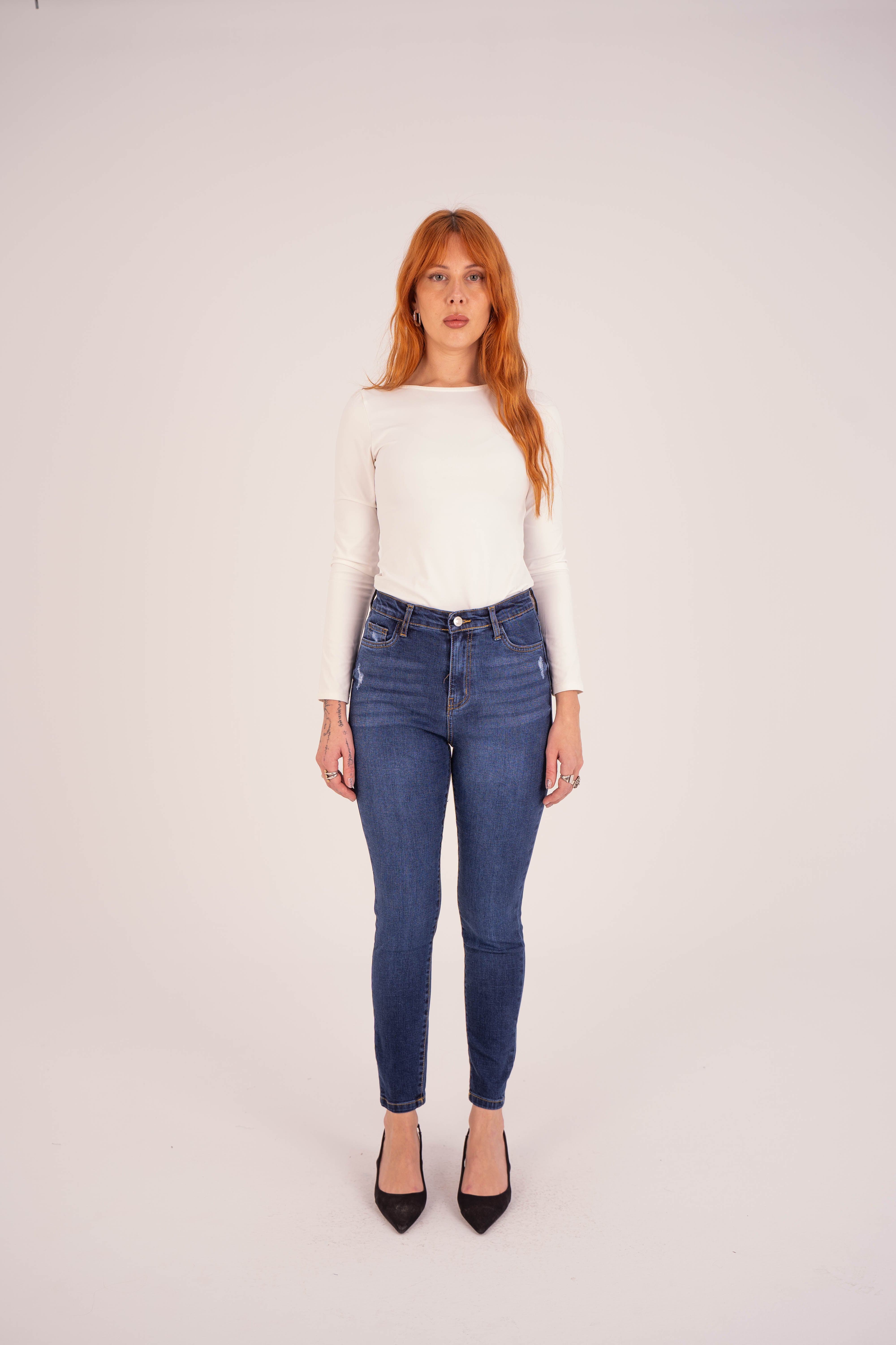 High Waist Super Skinny Dark Blue