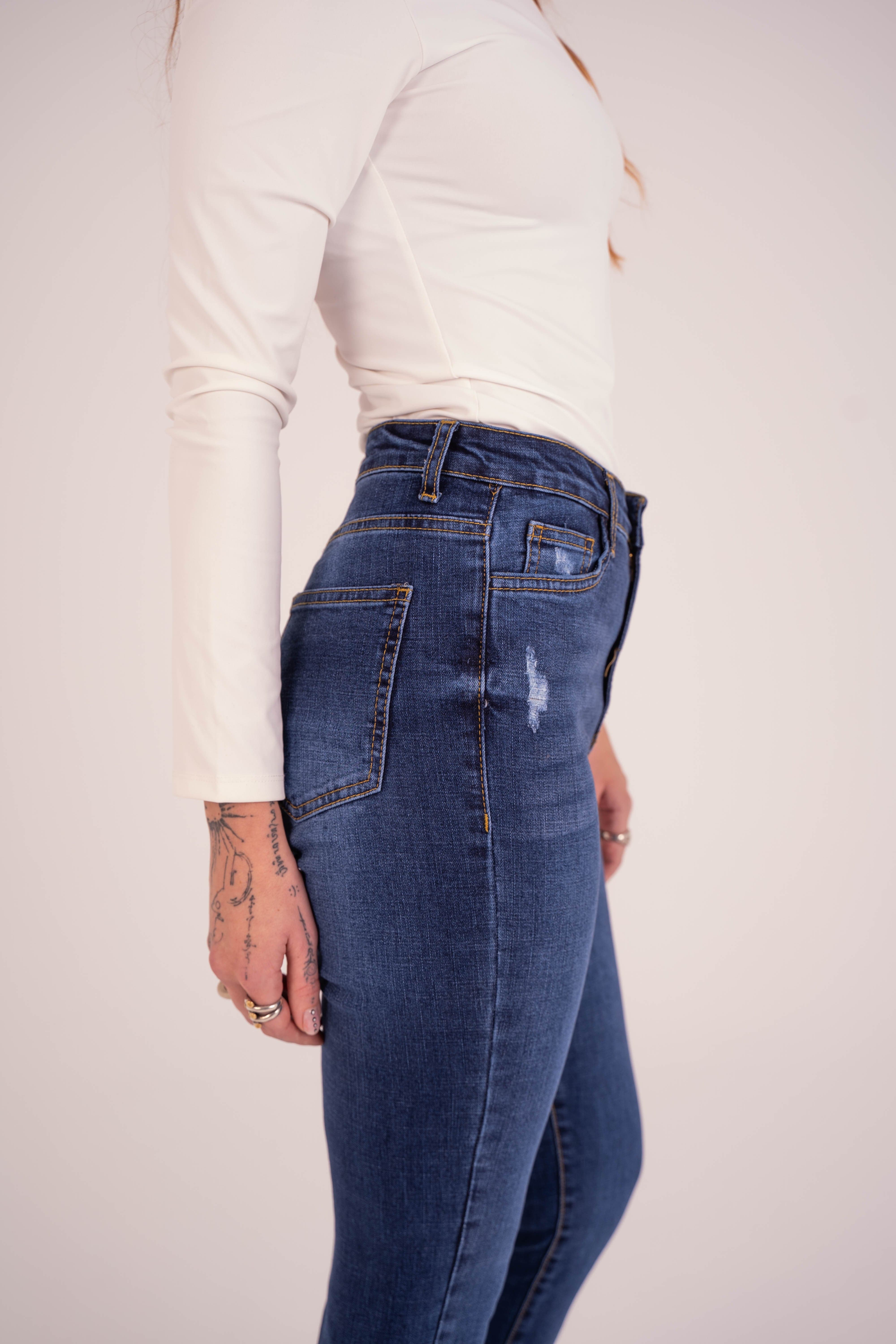 High Waist Super Skinny Dark Blue