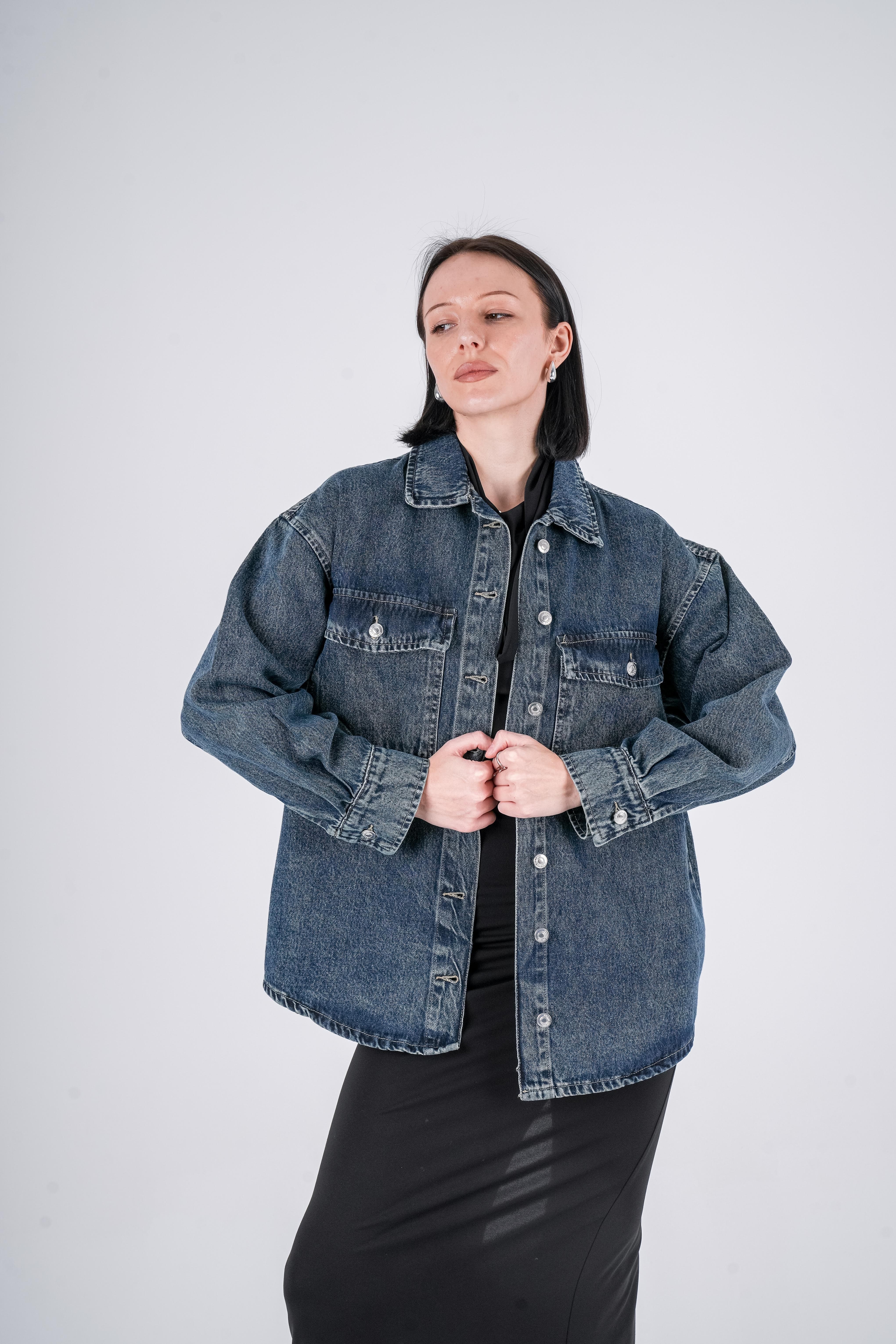 Oversized Dirty Denim Jacket