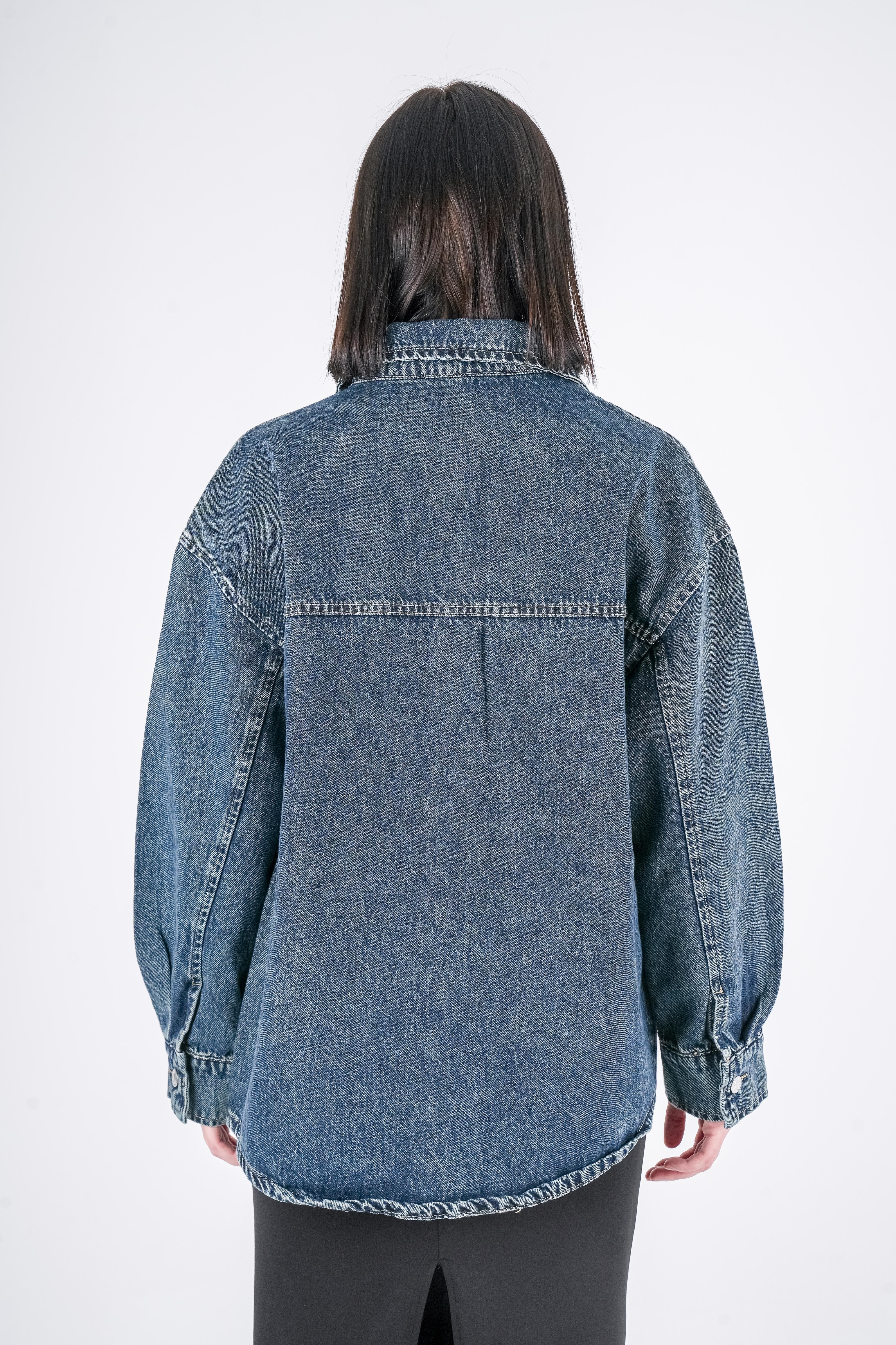 Oversized Dirty Denim Jacket