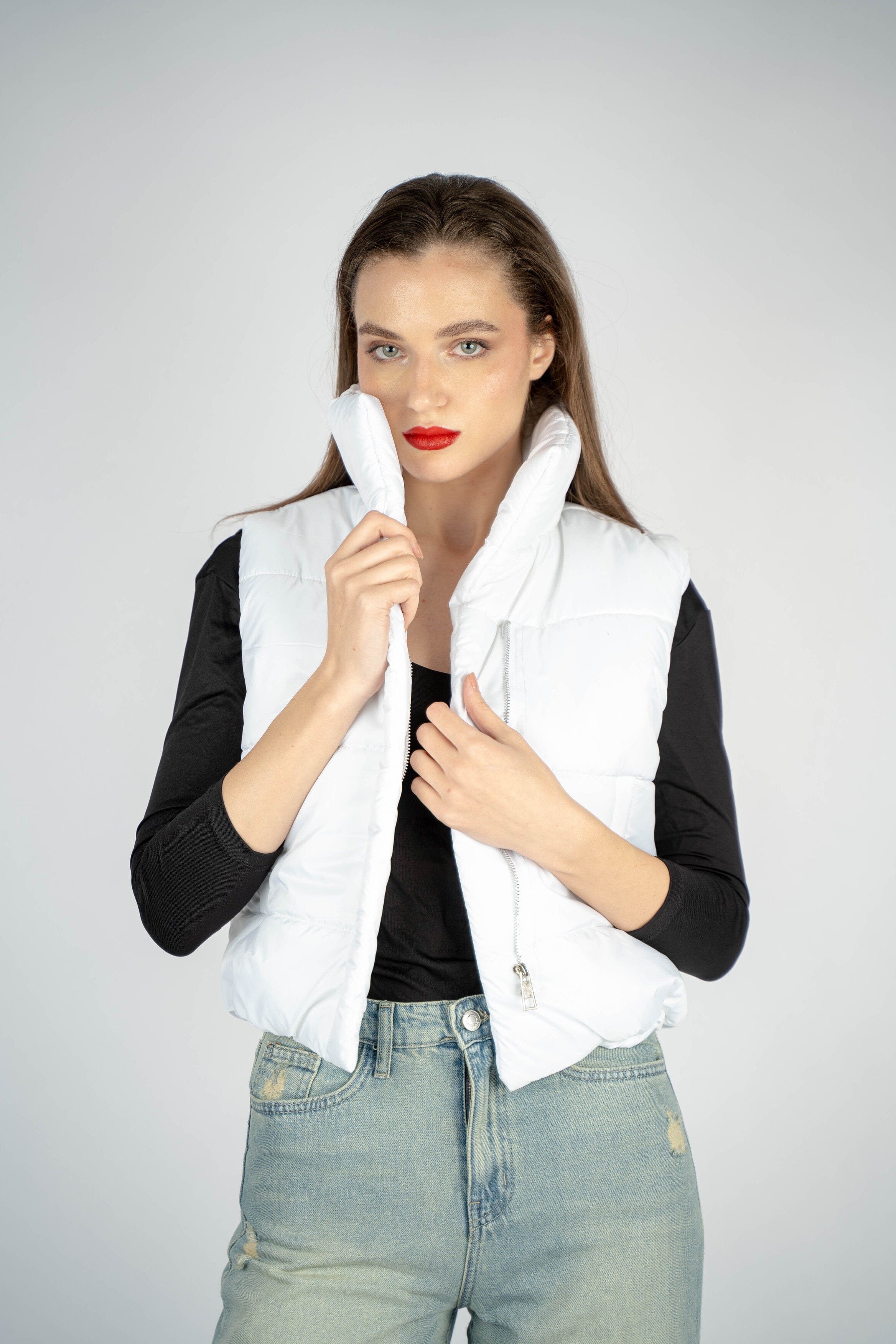White Puffer Vest