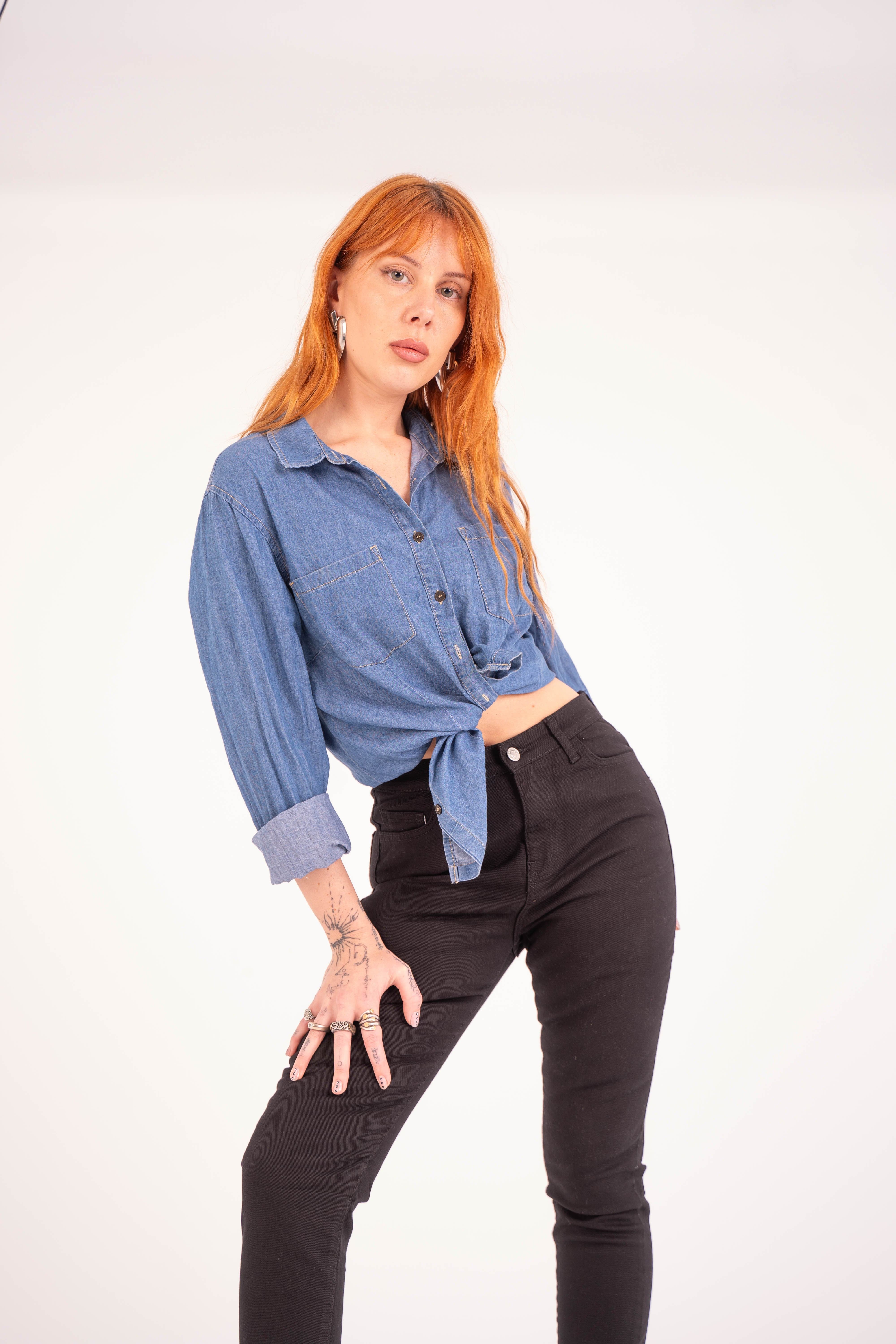 High Waist Super Skinny Ankle Length Black