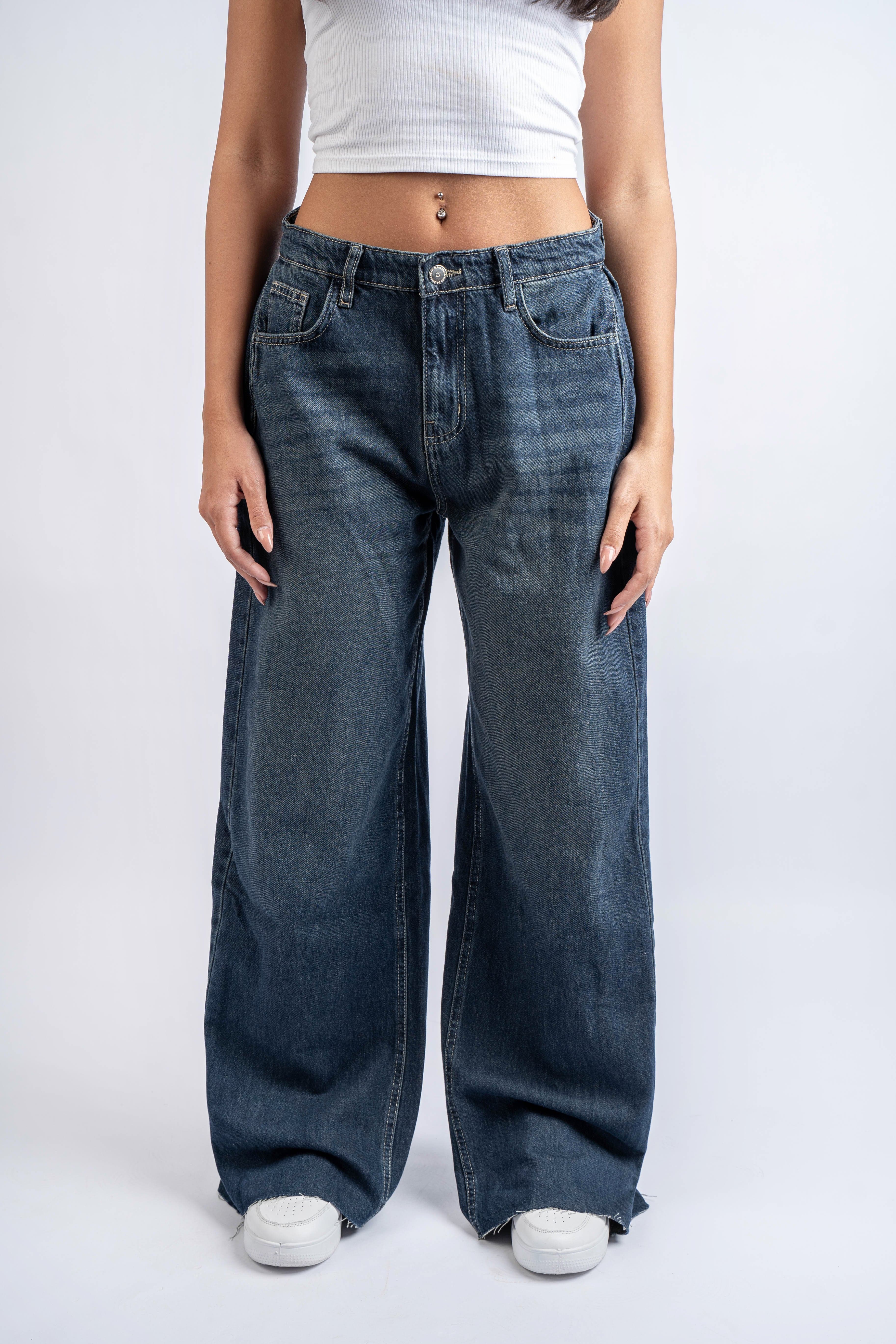 Vantage Wide Leg Jeans High-Waist Tent