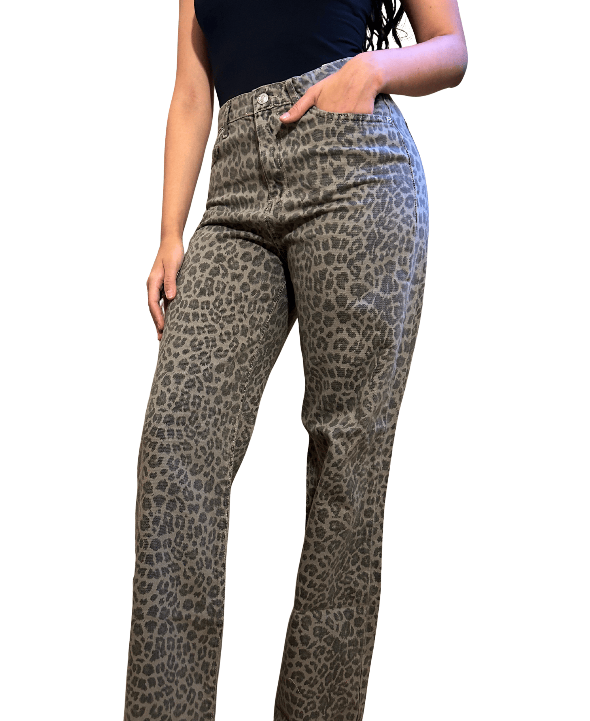 The tiger khaki color Jeans