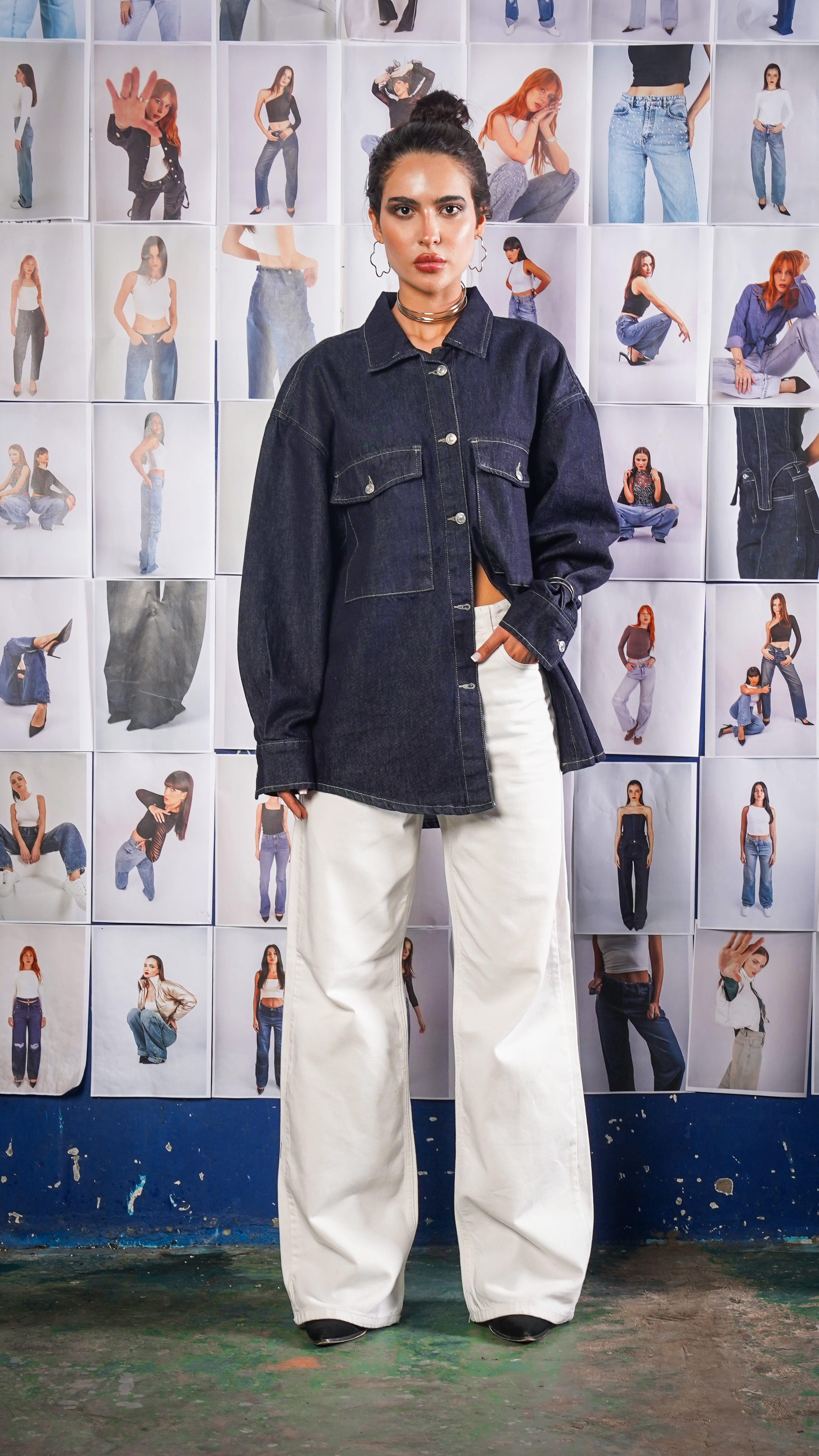 Oversized Indigo Denim Overshirt