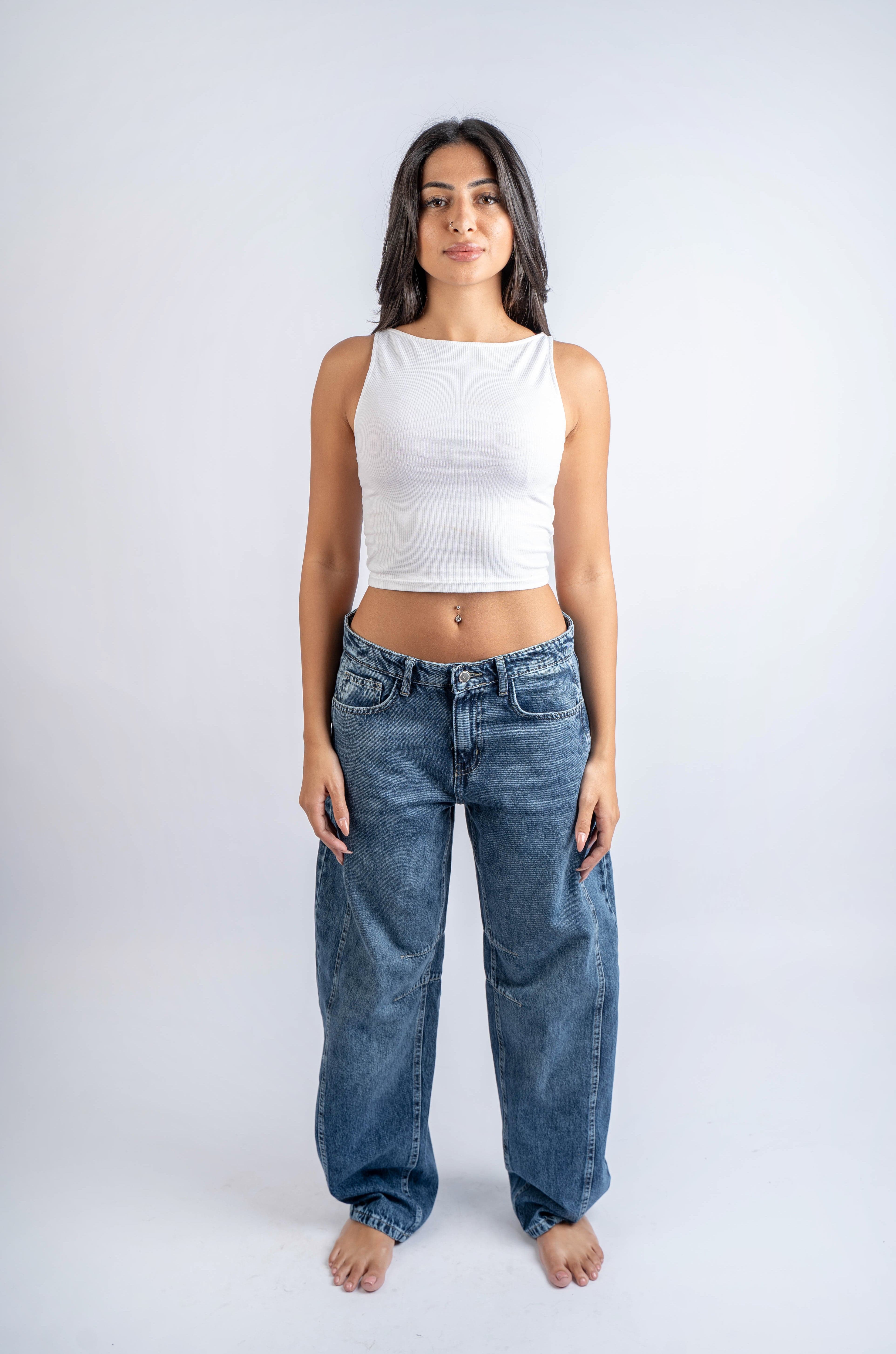 Balloon fit jeans Dark  Wash