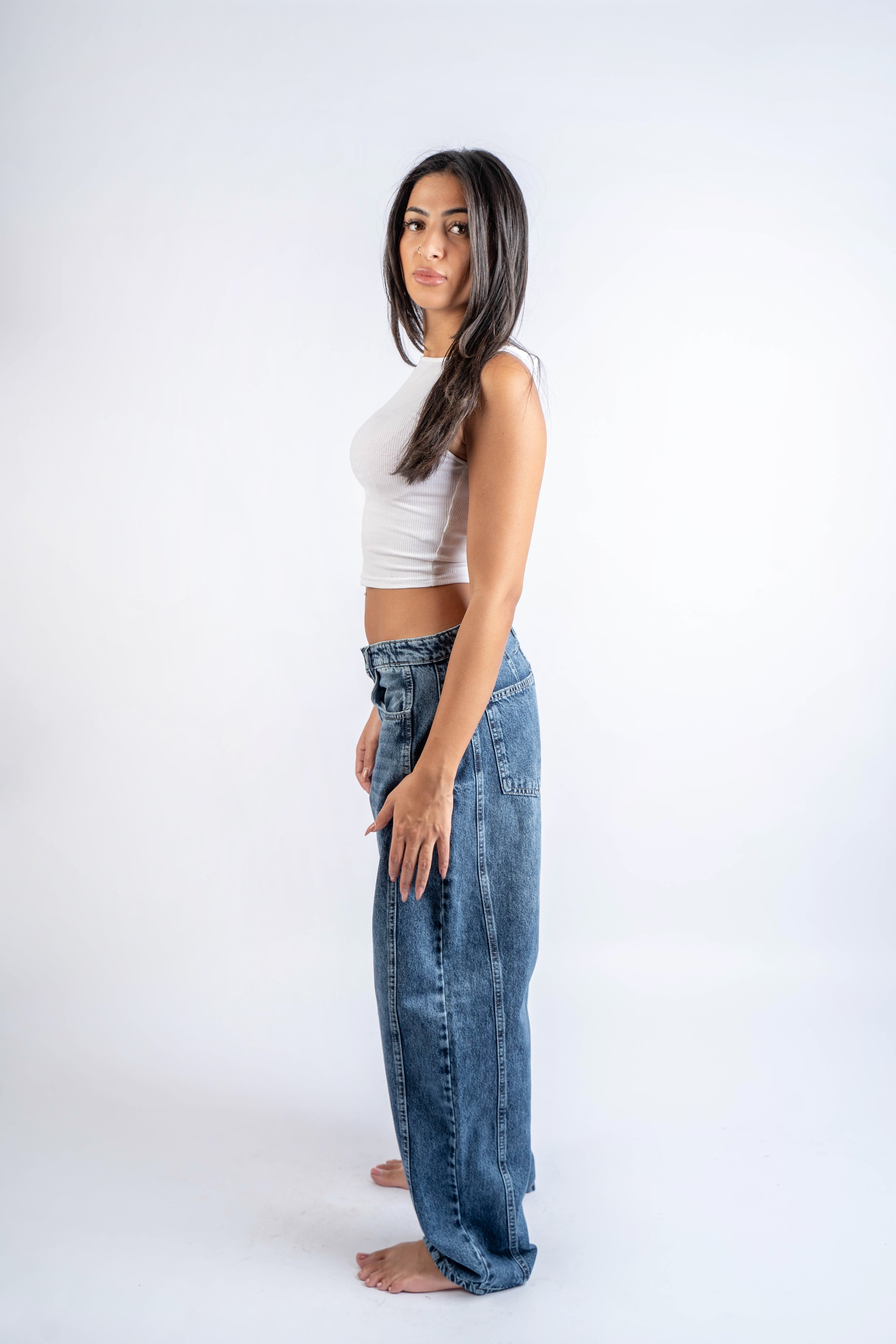 Balloon fit jeans Dark  Wash