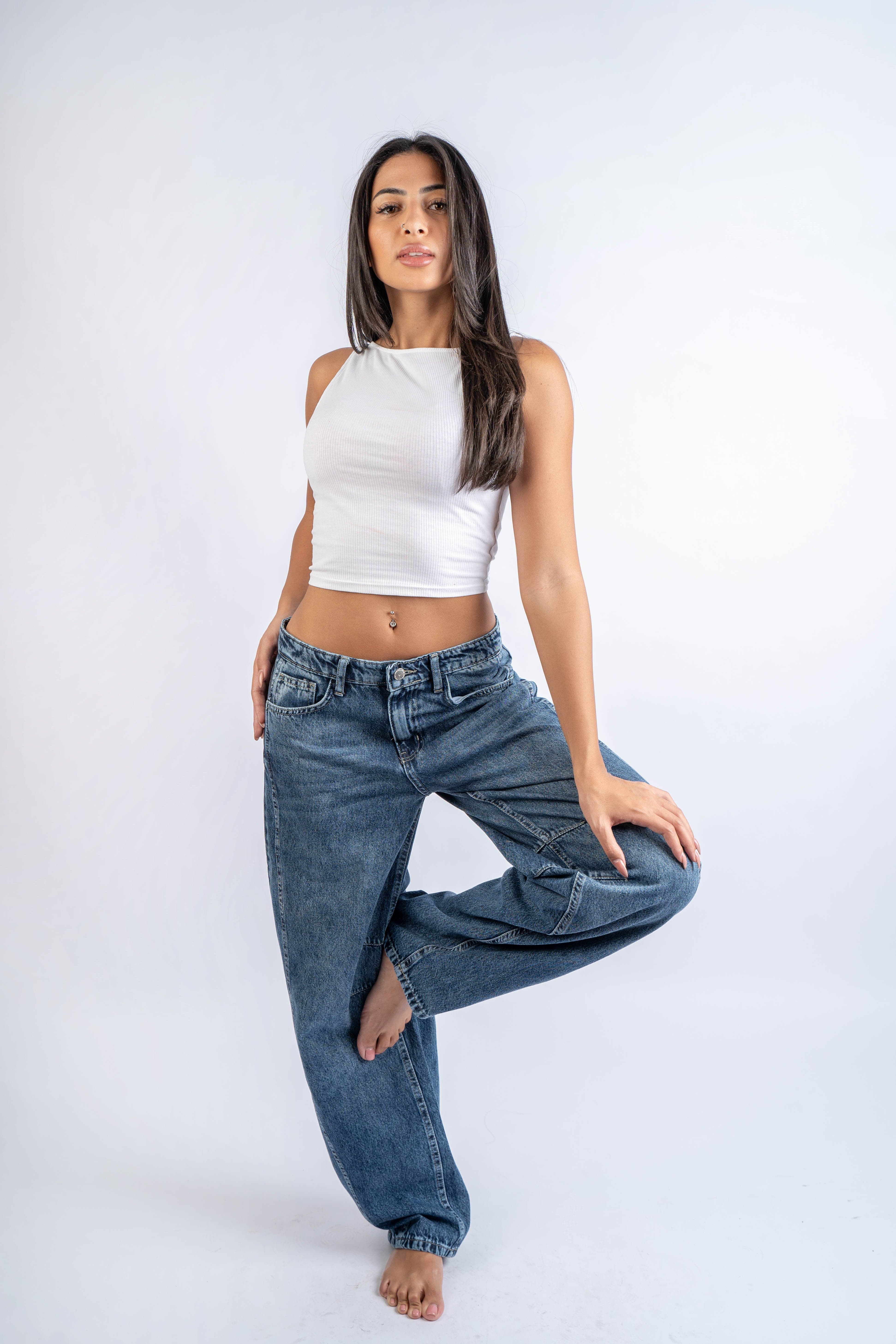 Balloon fit jeans Dark  Wash