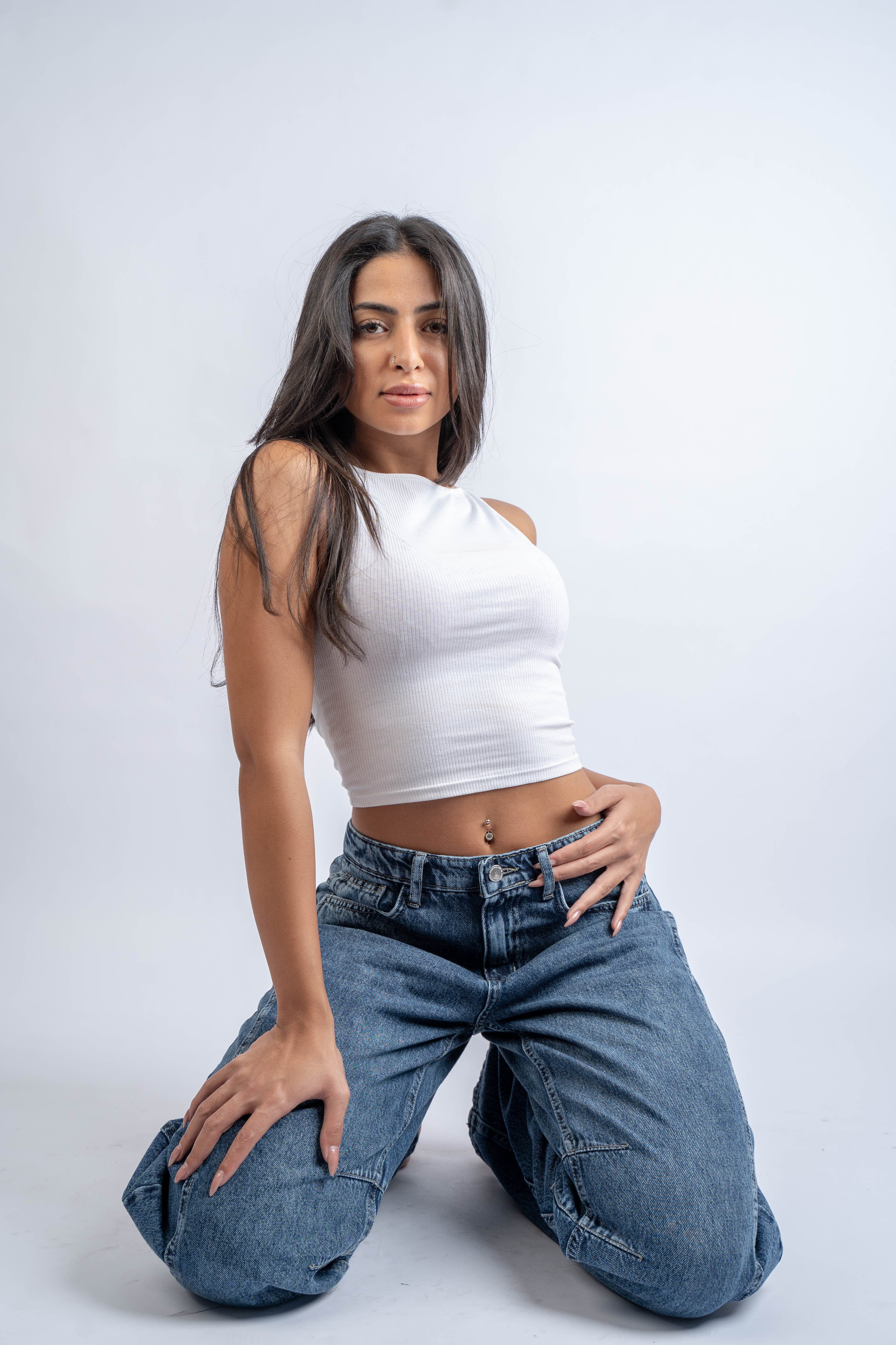 Balloon fit jeans Dark  Wash