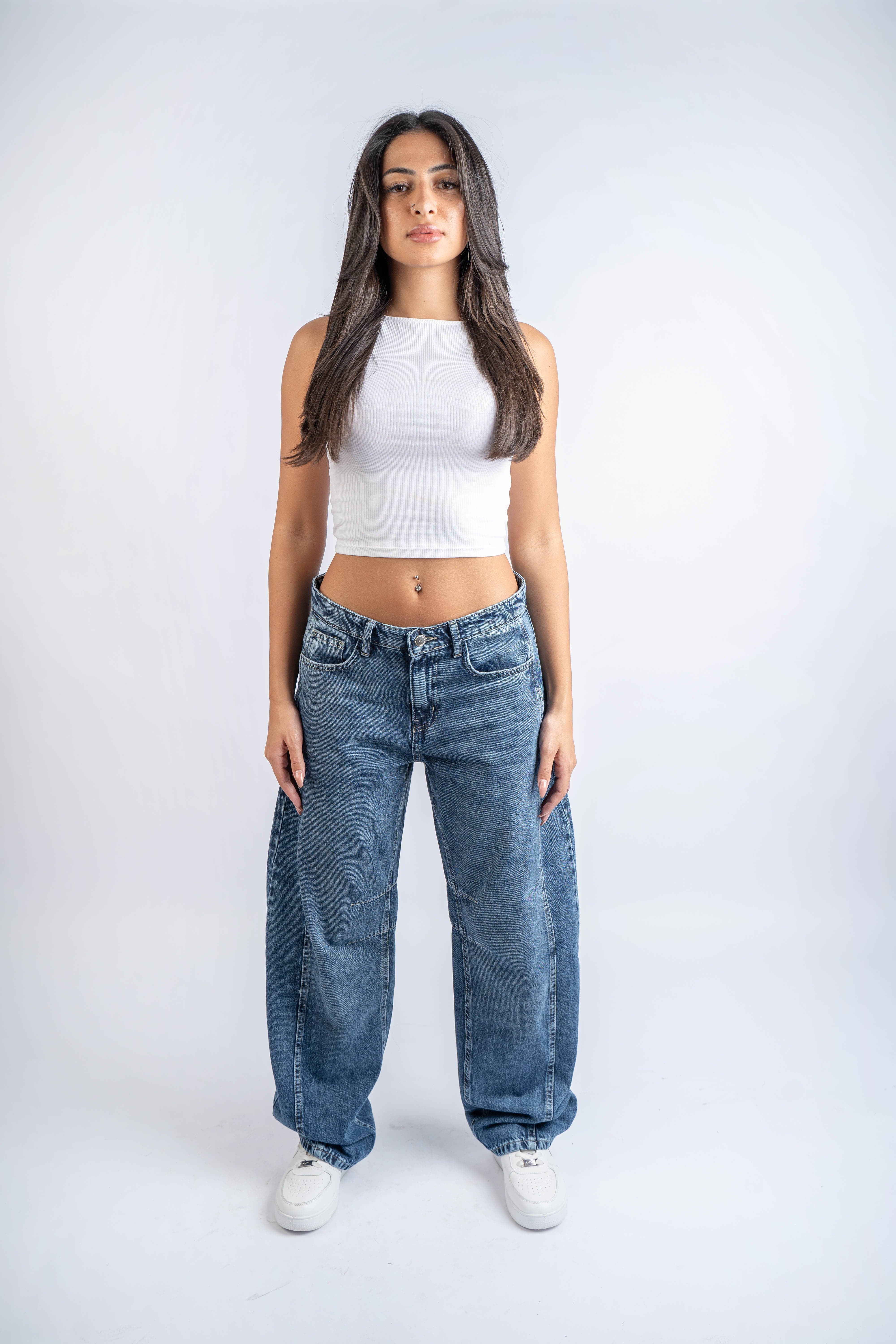 Balloon fit jeans Dark  Wash