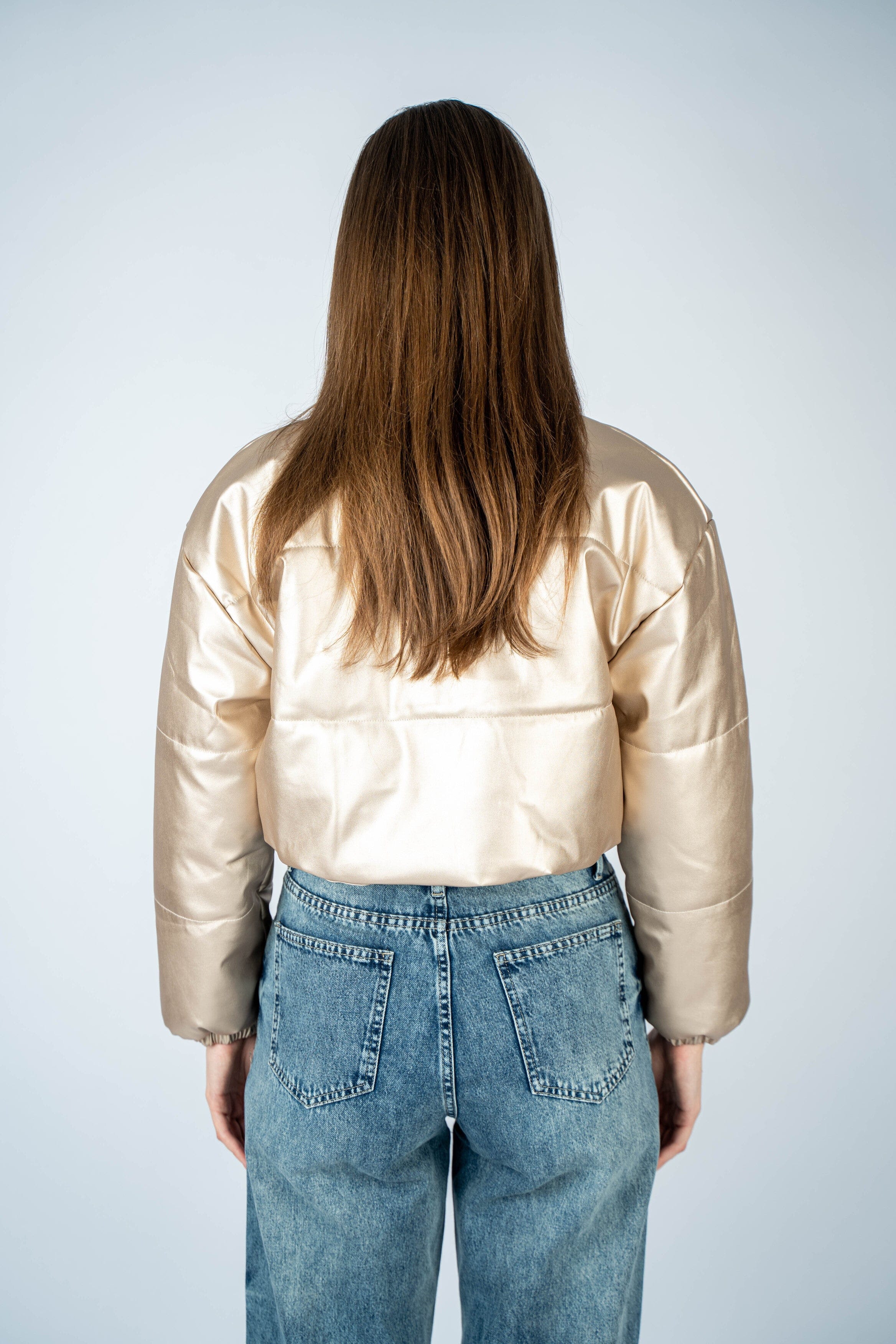 Gold Metallic Puffer Jacket