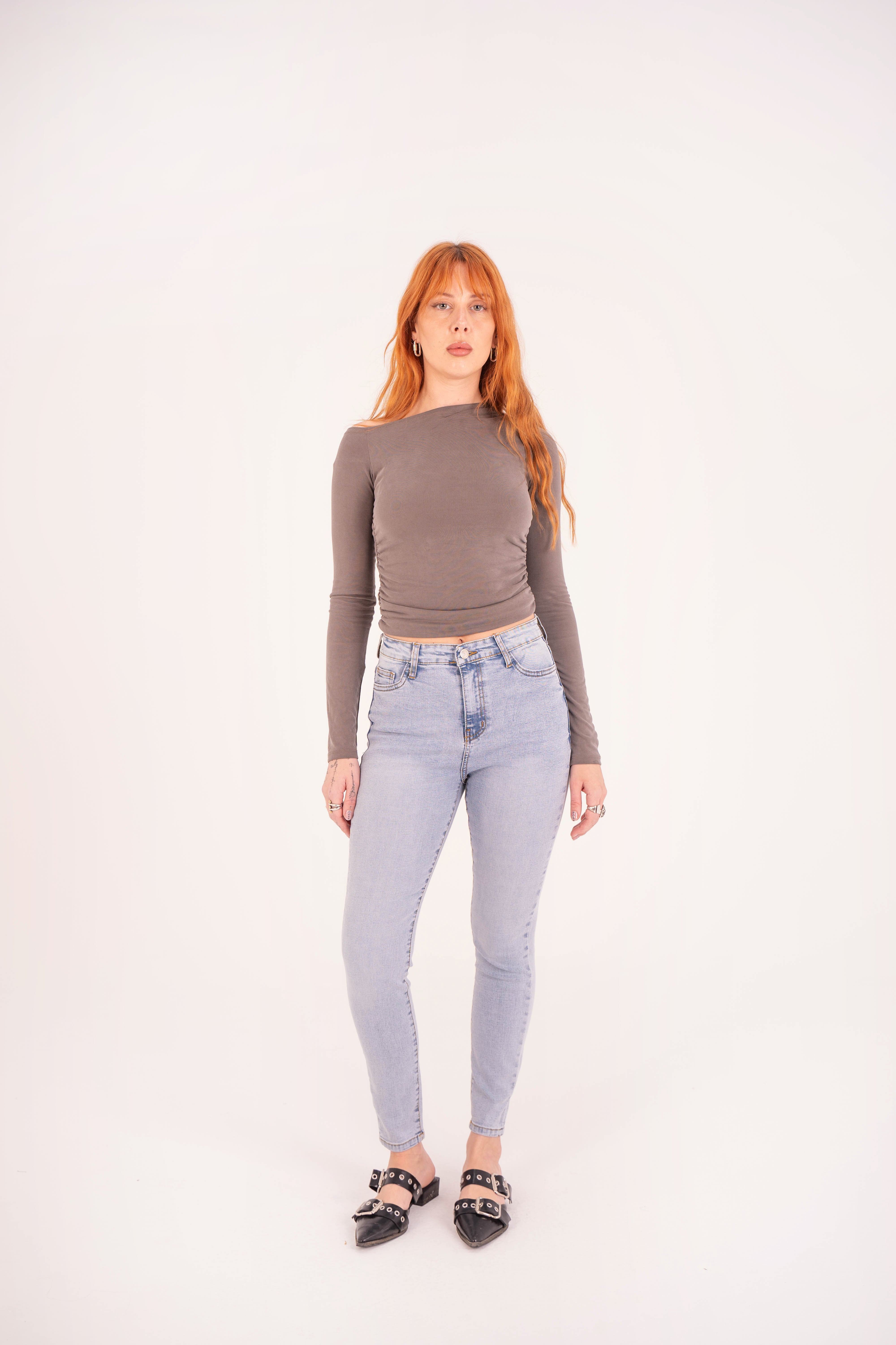 High Waist Super Skinny Lghit Blue