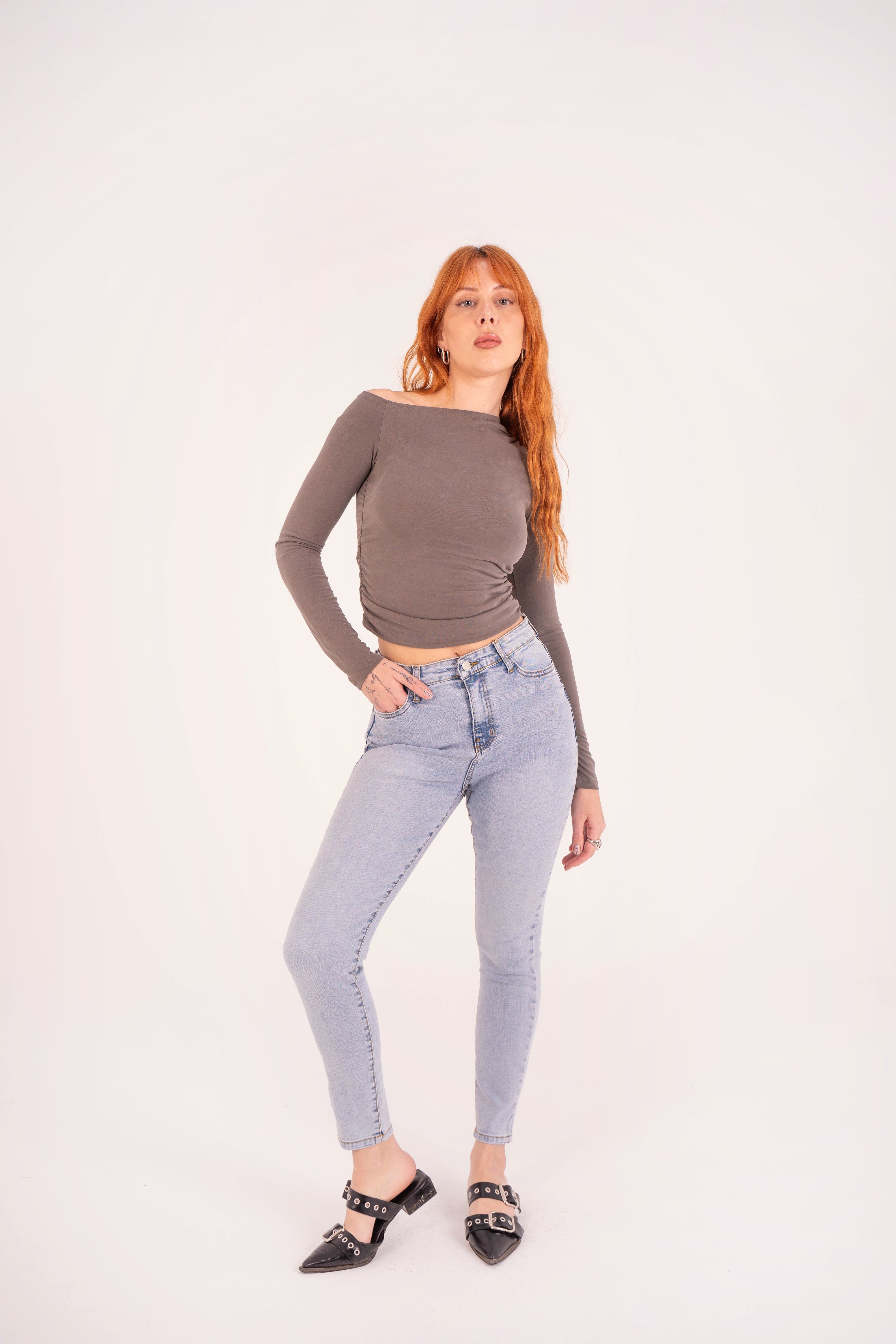 High Waist Super Skinny Lghit Blue