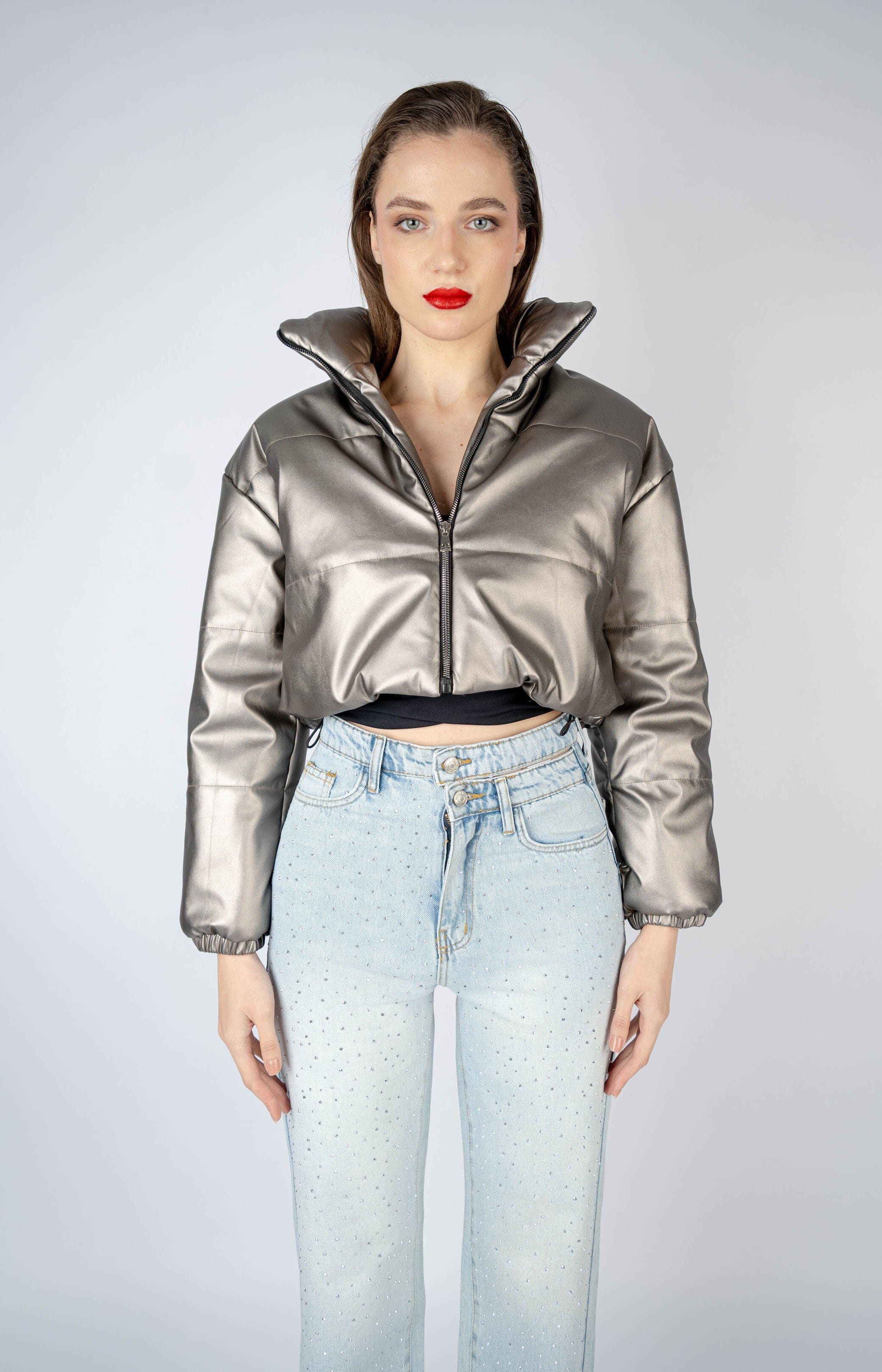Iron Metallic Puffer Jacket