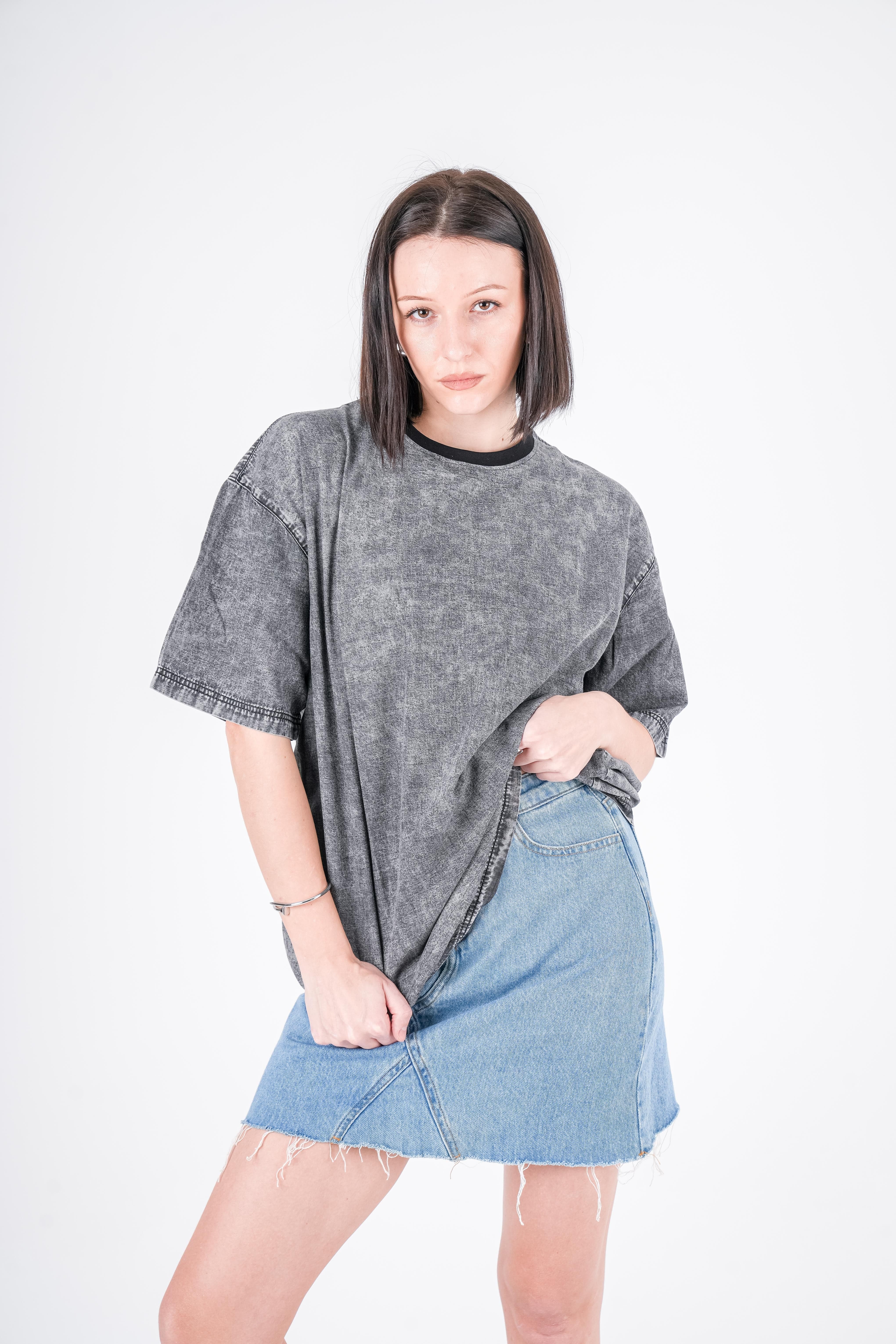 Long t-shirt Jeans Gray Stone