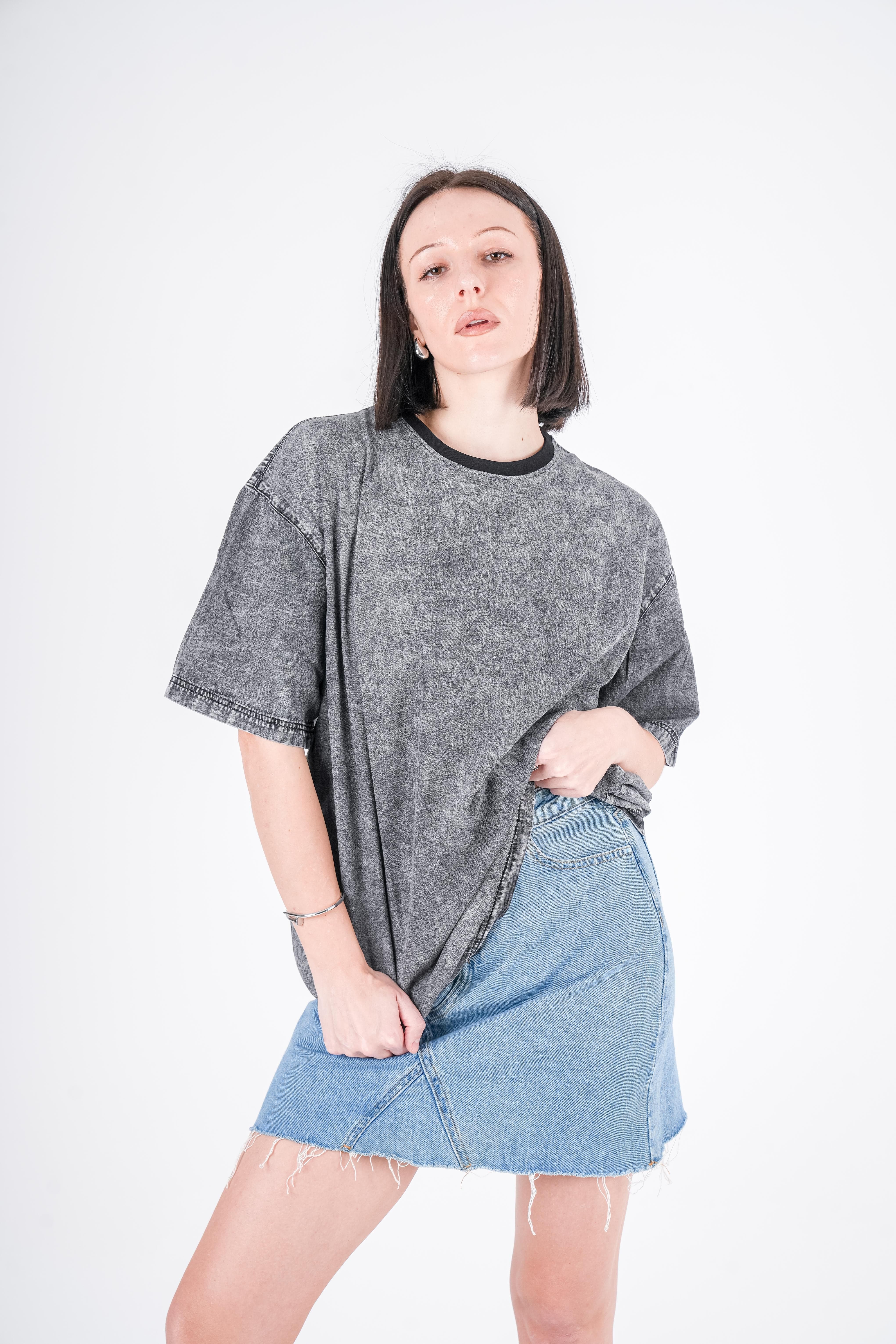 Long t-shirt Jeans Gray Stone