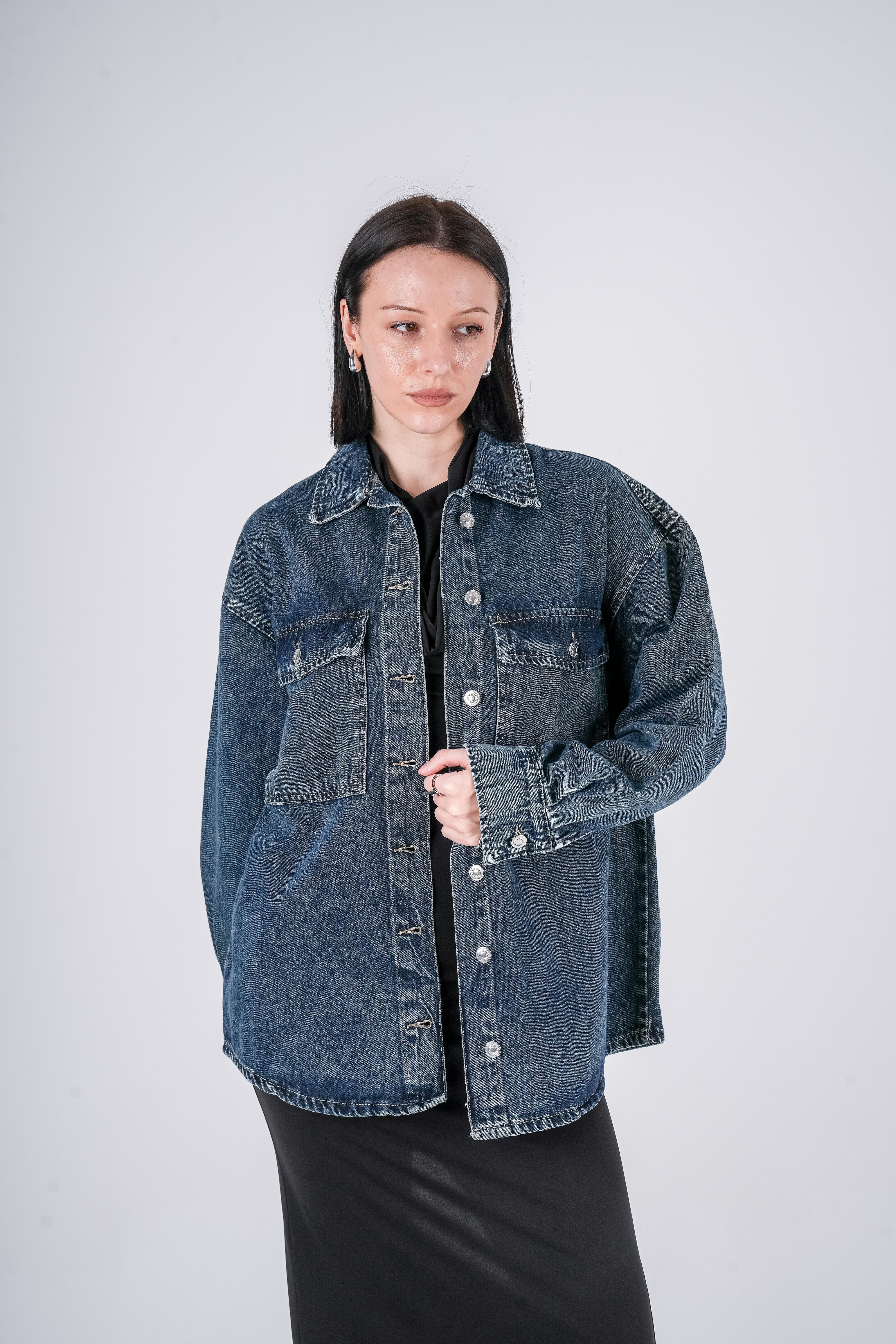 Oversized  Dirty Denim Jacket