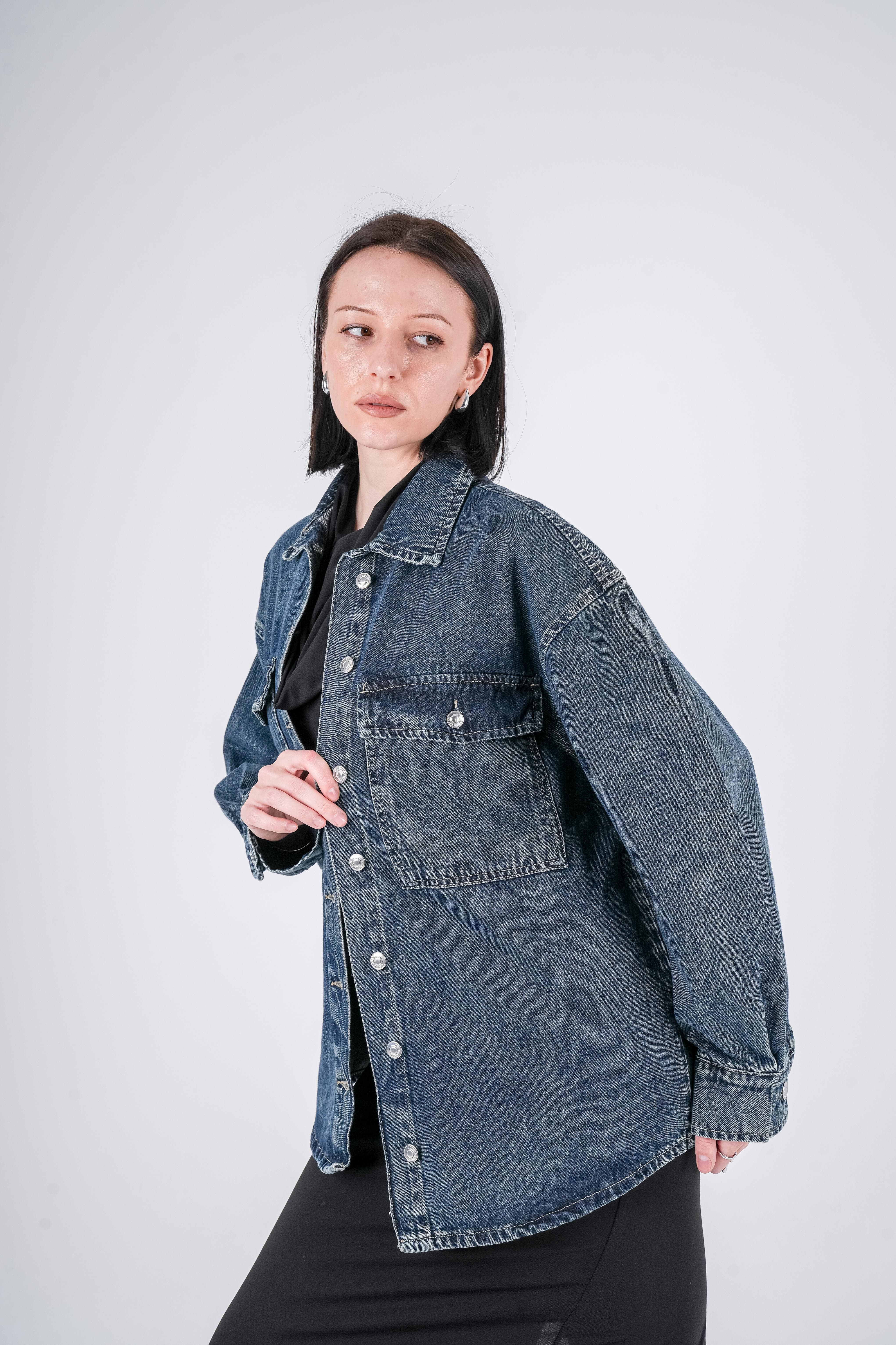 Oversized  Dirty Denim Jacket