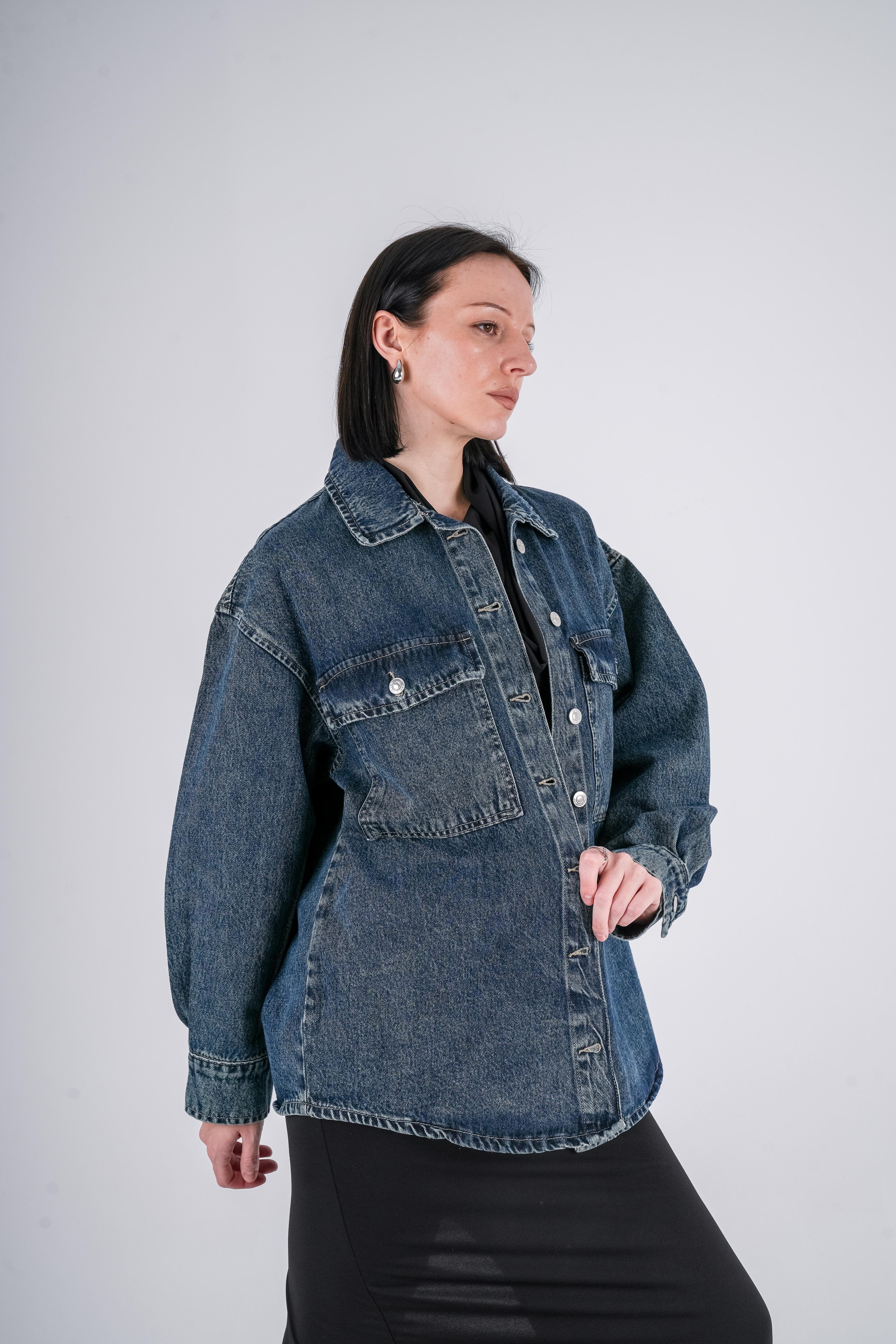 Oversized  Dirty Denim Jacket