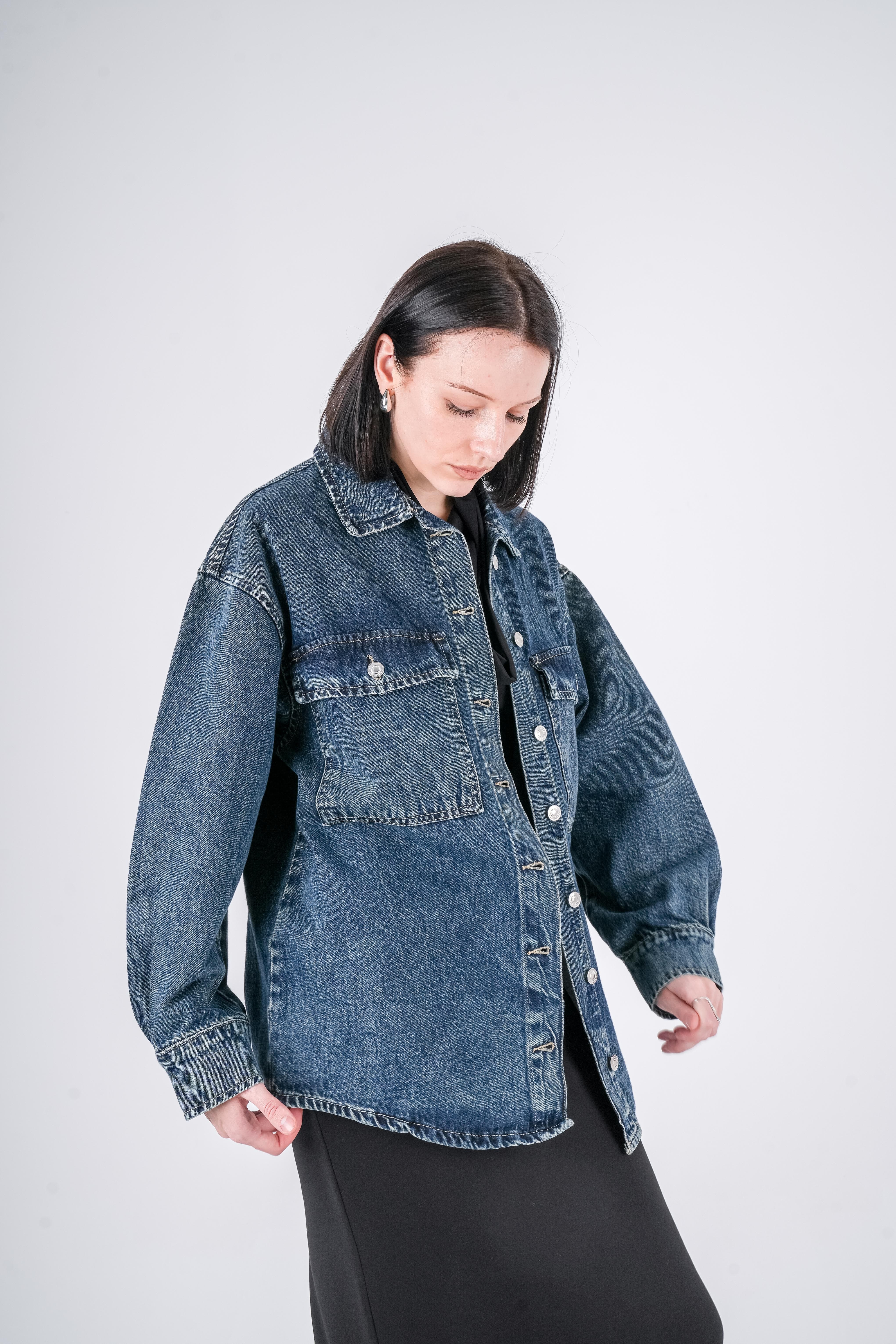 Oversized  Dirty Denim Jacket