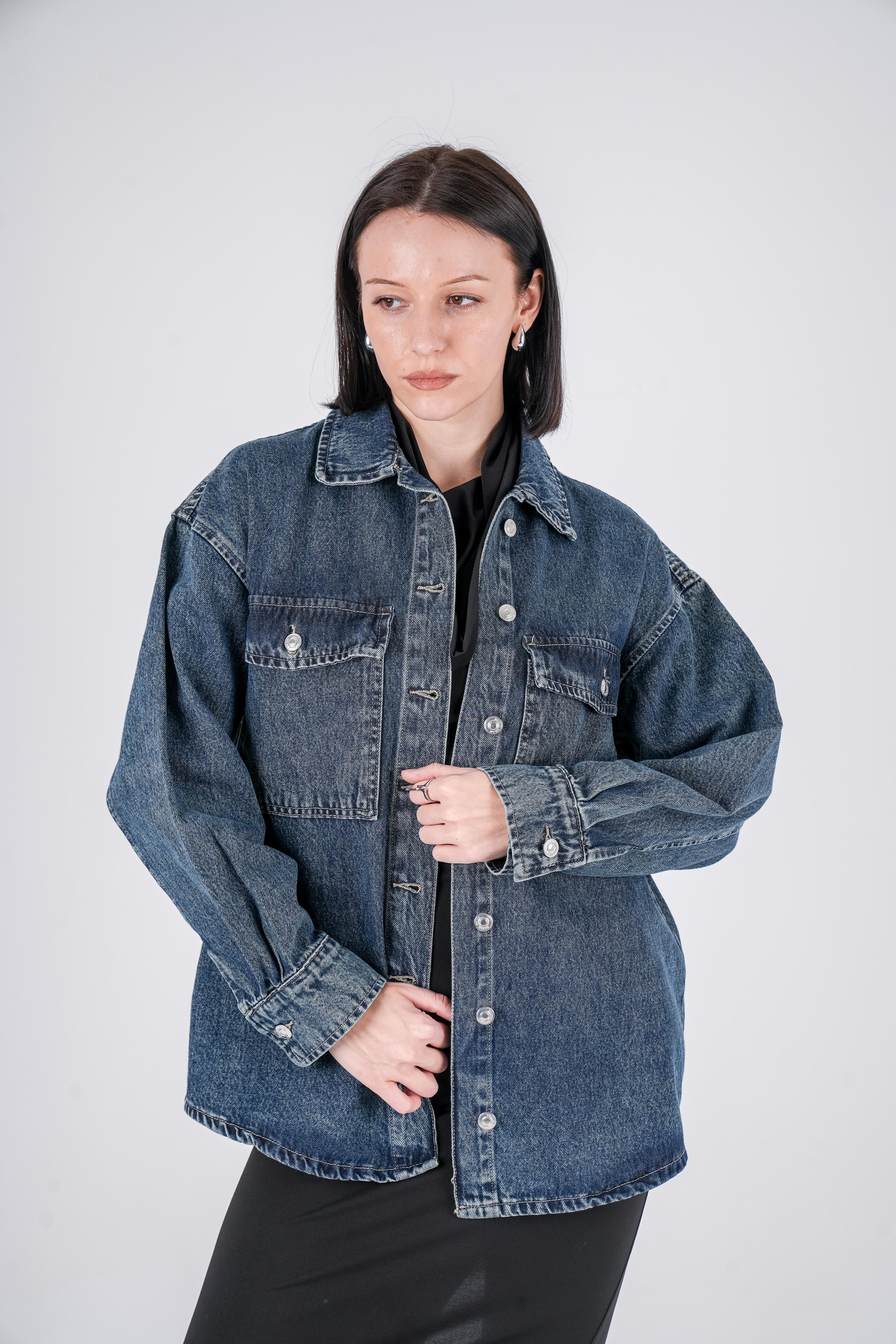 Oversized  Dirty Denim Jacket