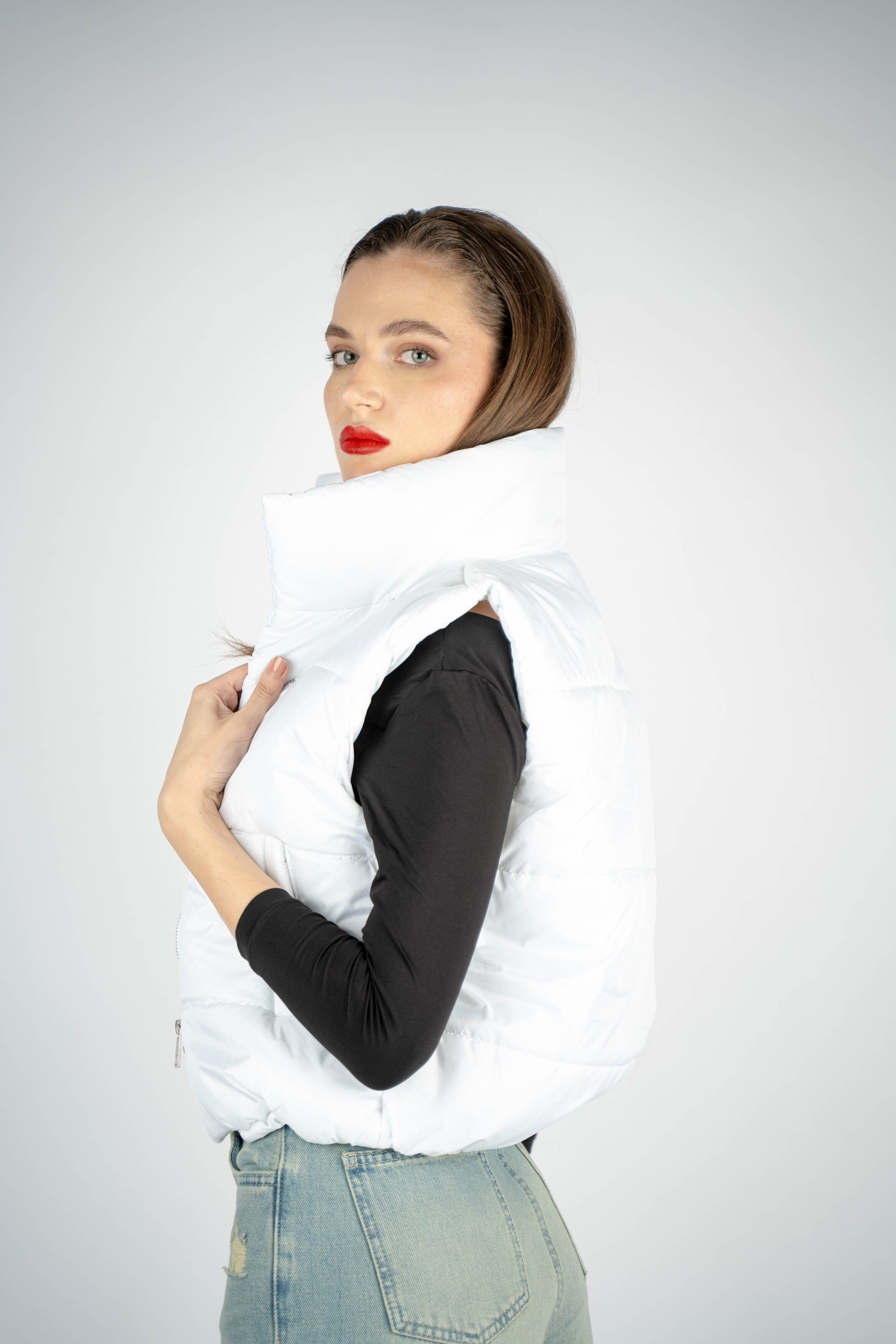 White Puffer Vest