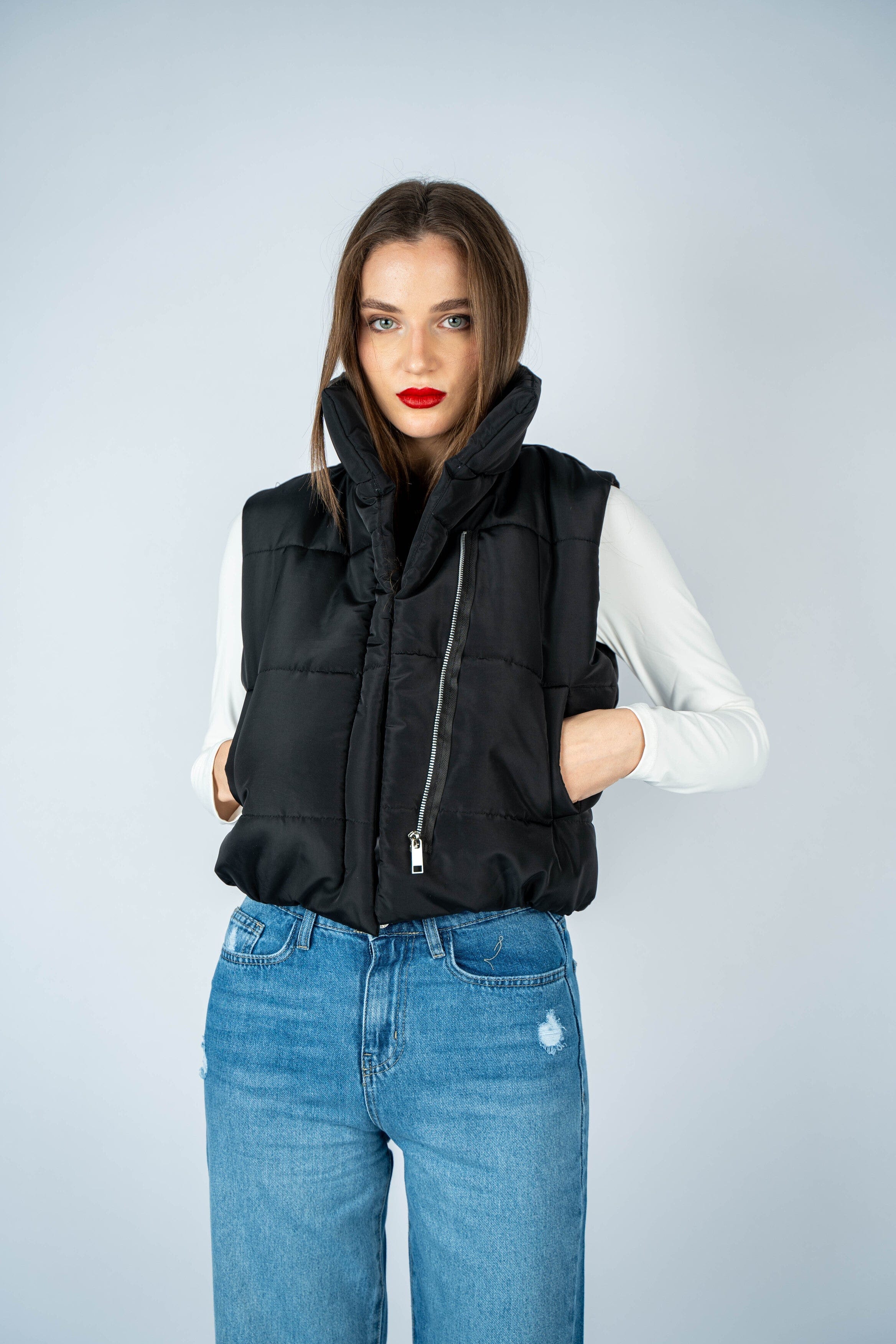 Black Puffer Vest