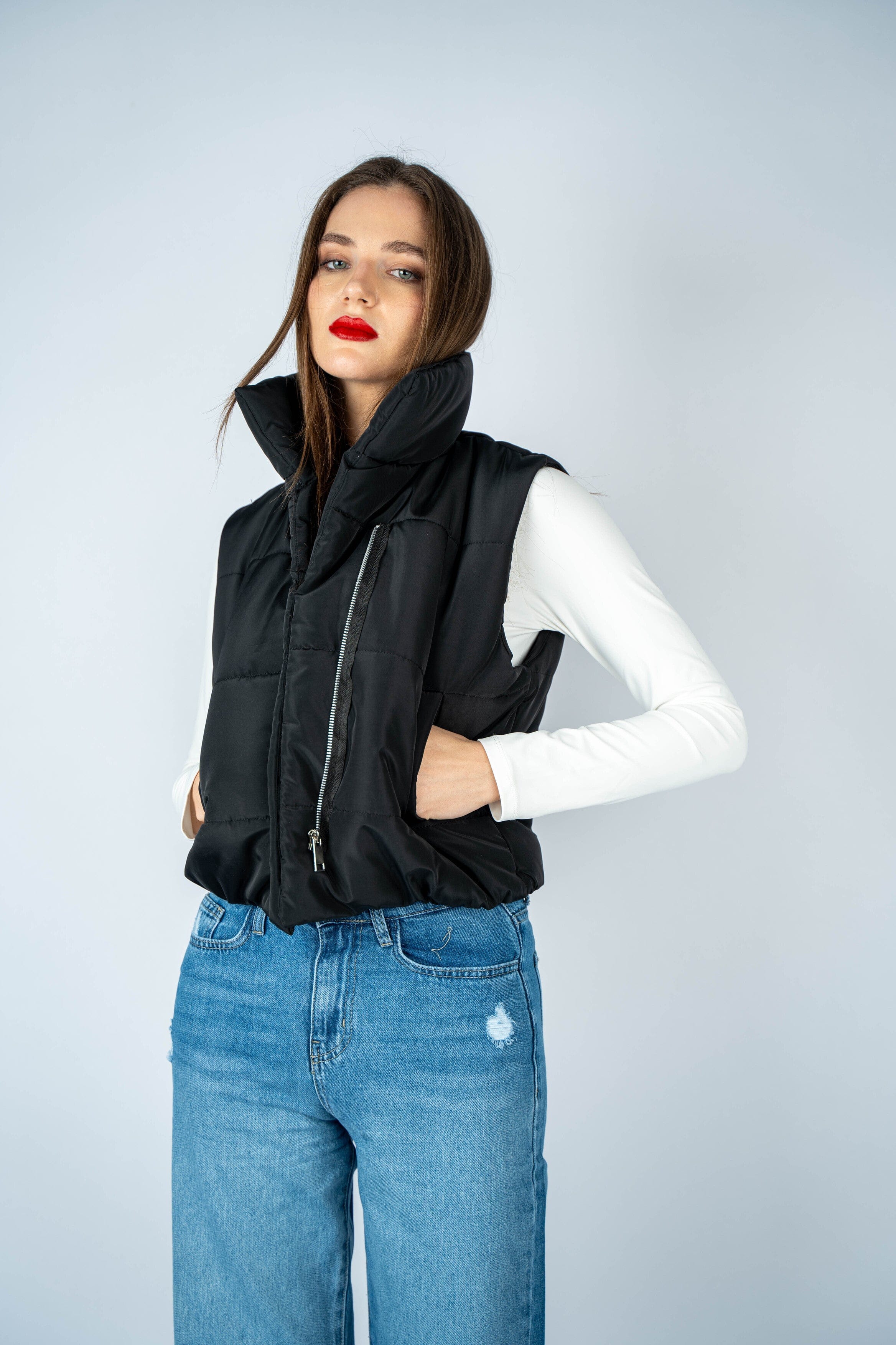 Black Puffer Vest