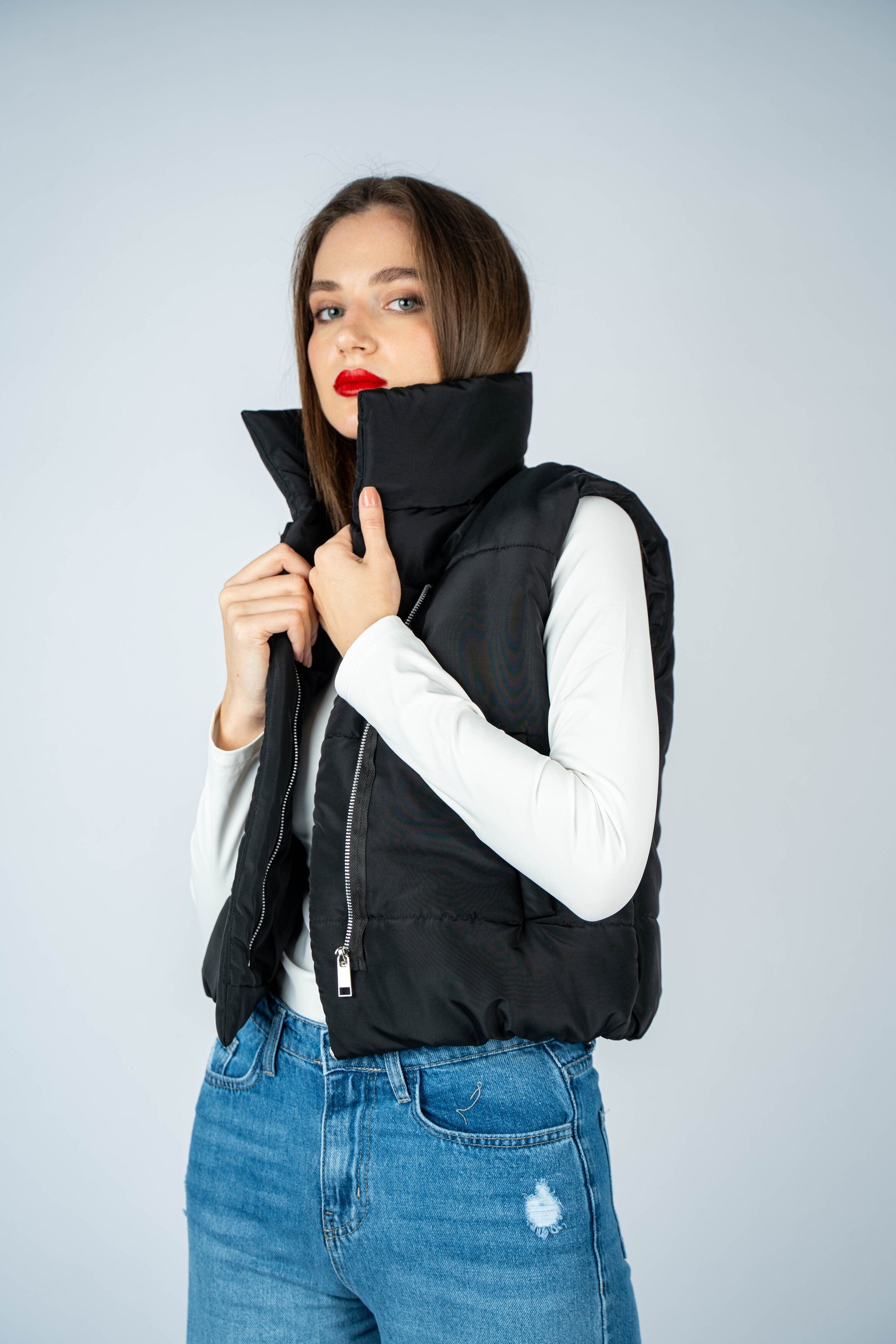 Black Puffer Vest