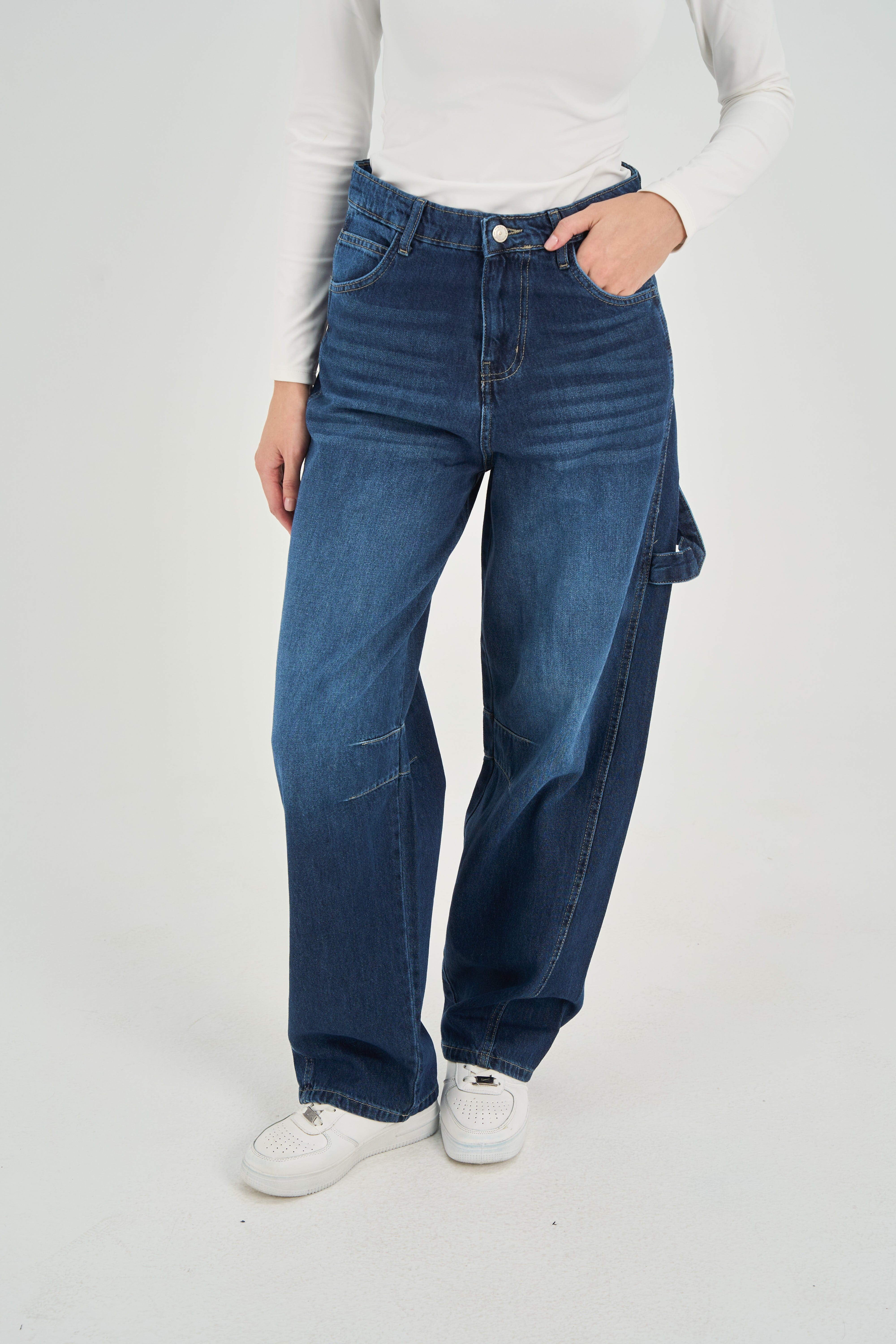 Balloon Tie Jeans Dark Wash